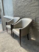 GOODWOOD Pair of Leather Art Deco Club Chairs