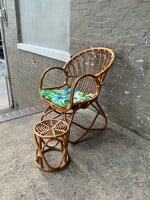 GOODWOOD Vintage Rattan Armchair & Stool