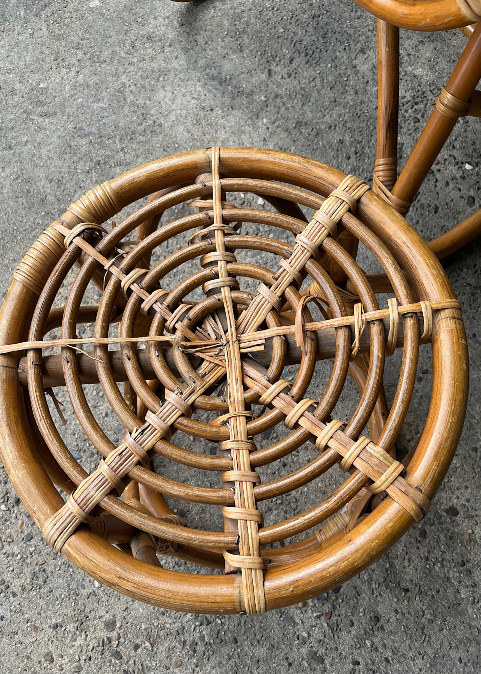 GOODWOOD Vintage Rattan Armchair & Stool