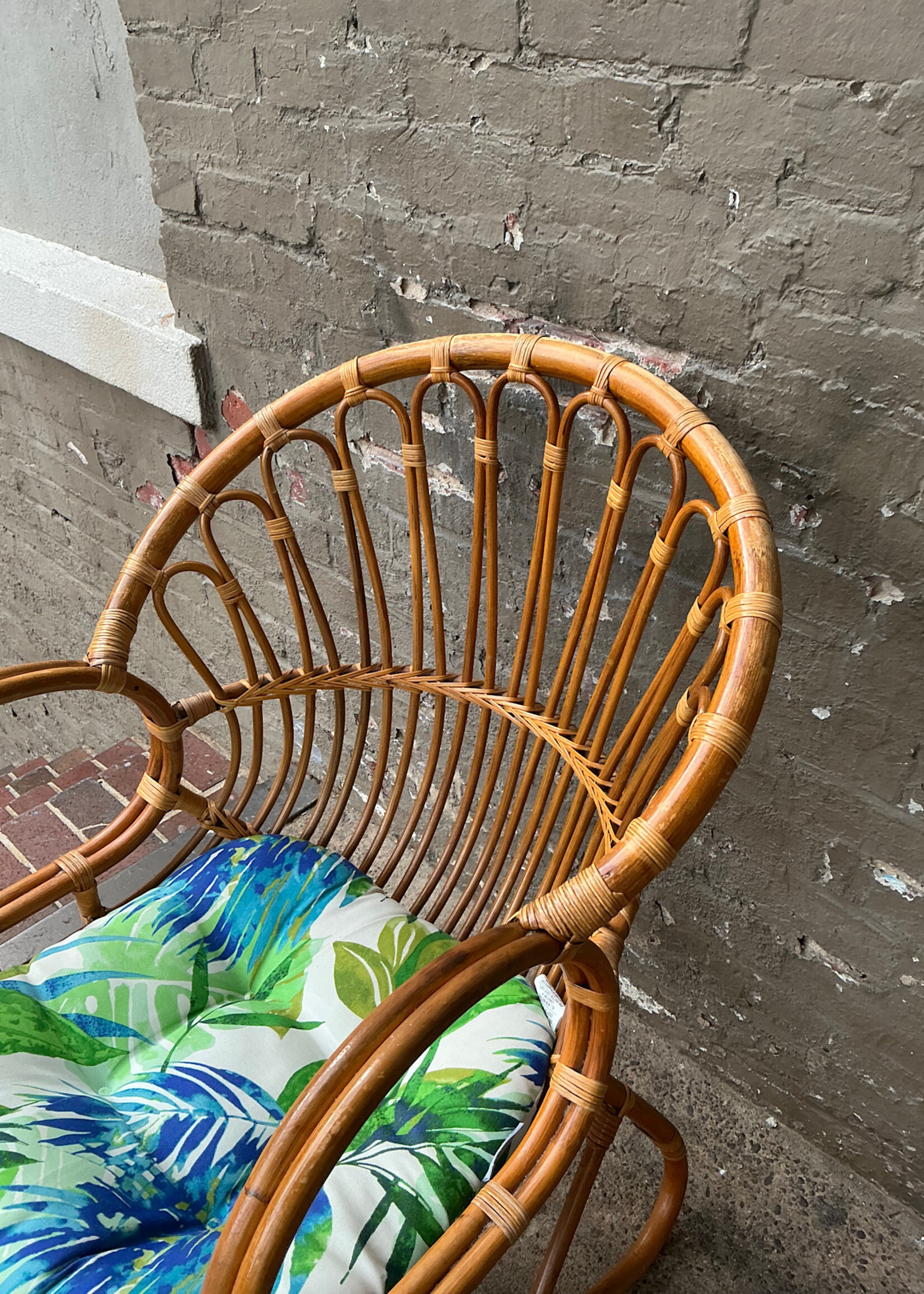 GOODWOOD Vintage Rattan Armchair & Stool