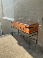 GOODWOOD Solid Pine & Iron Console