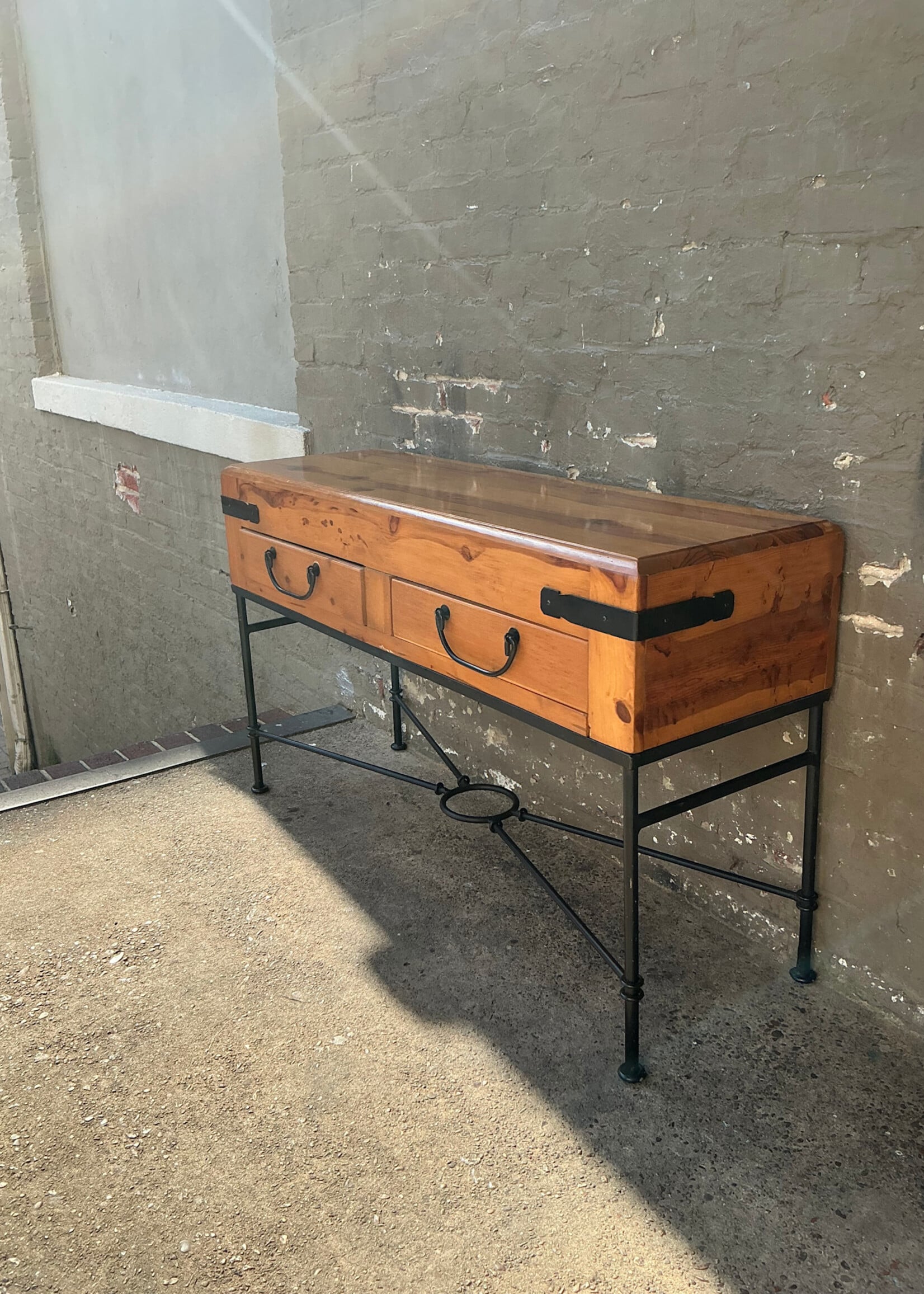 GOODWOOD Solid Pine & Iron Console