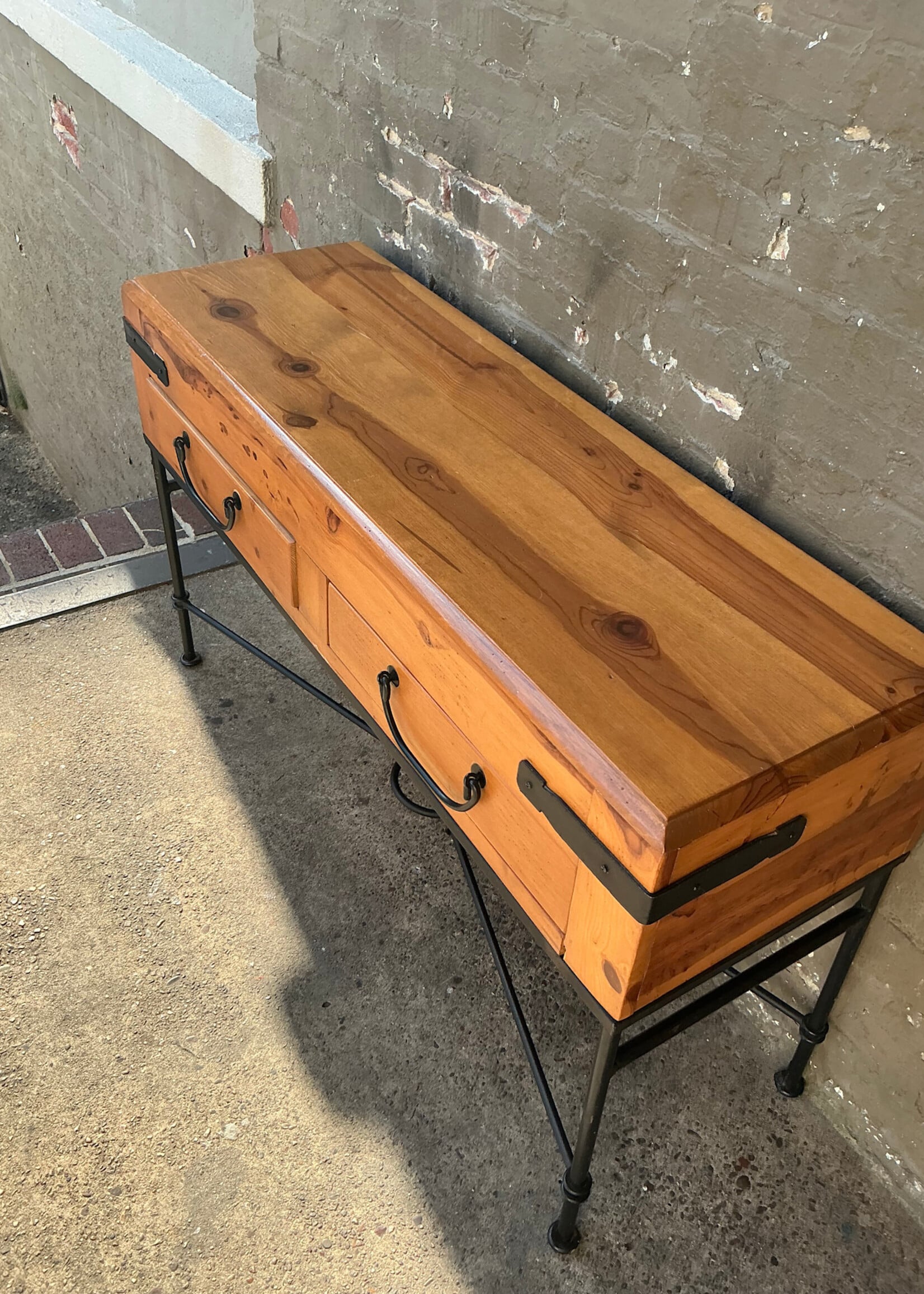GOODWOOD Solid Pine & Iron Console