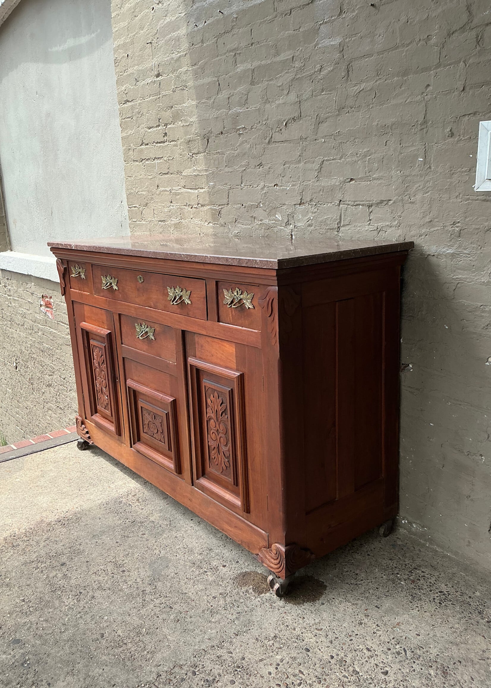 GOODWOOD Antique Marble Top Sideboard