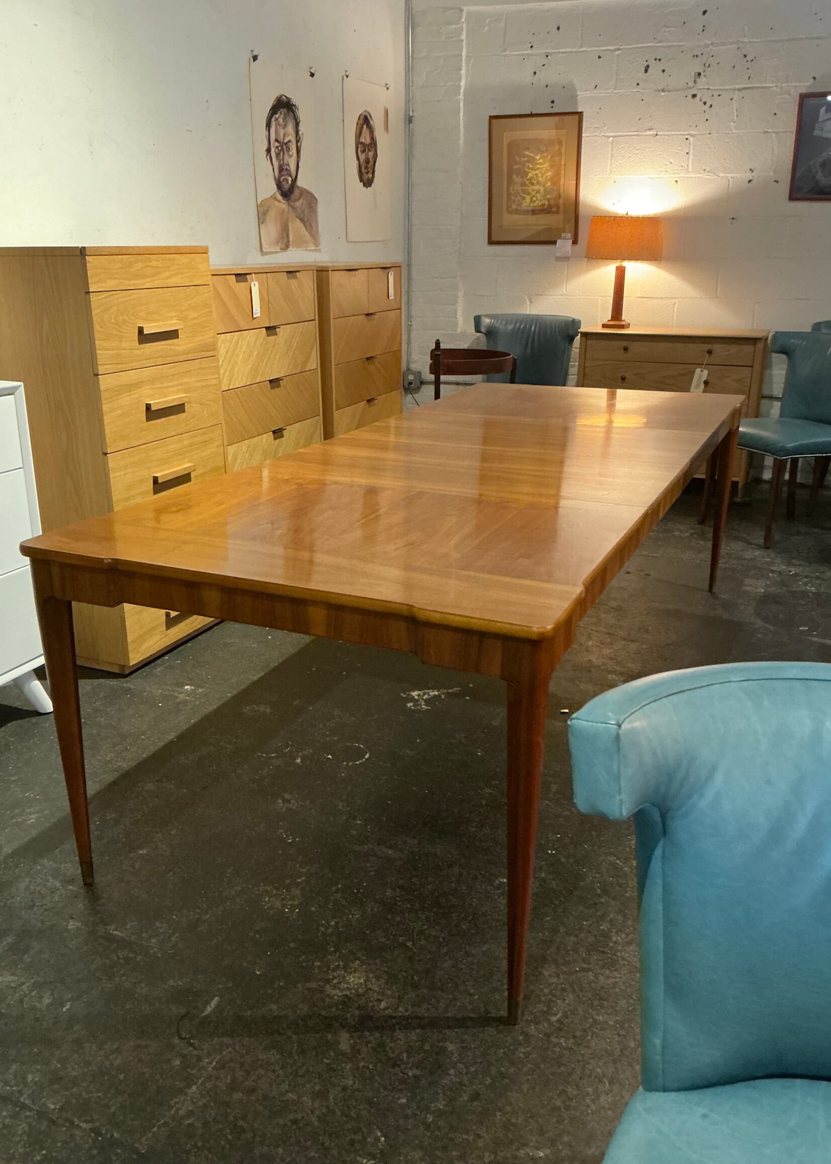 GOODWOOD Mid Century Walnut Extension Table w/Three Leaves