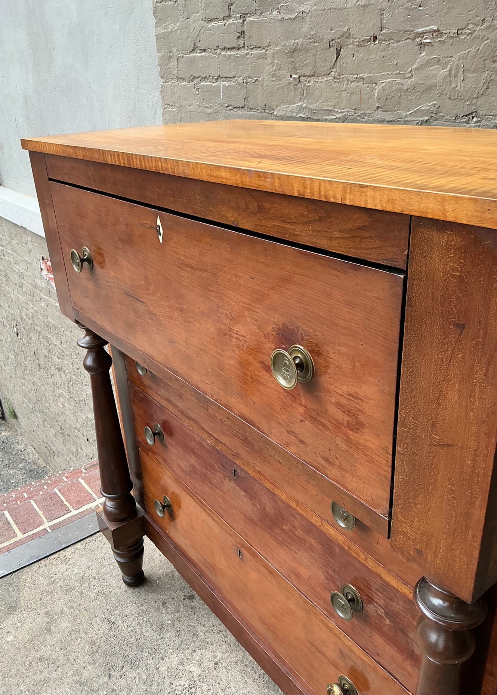 GOODWOOD Curly Maple and Cherry Empire Chest