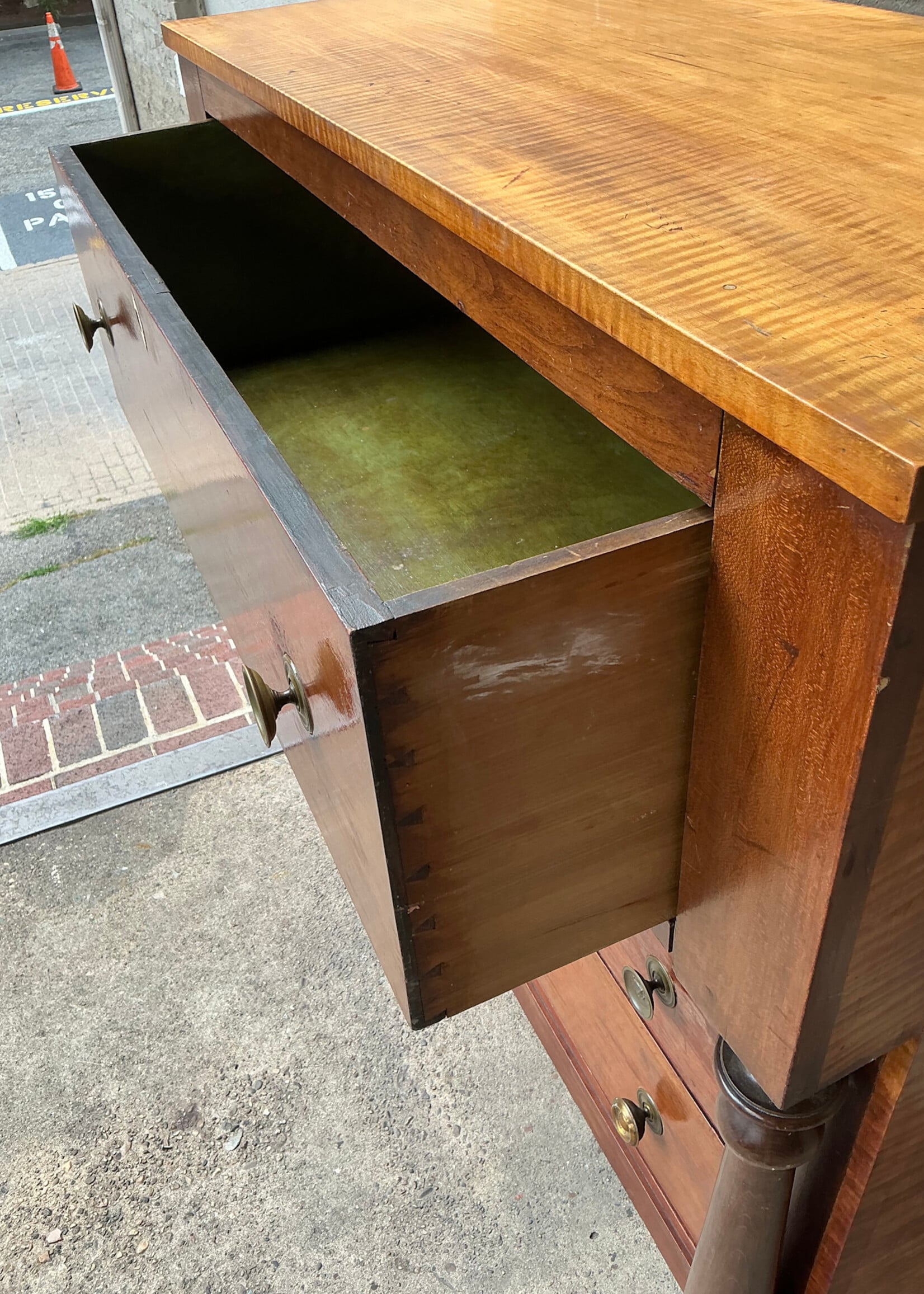 GOODWOOD Curly Maple and Cherry Empire Chest