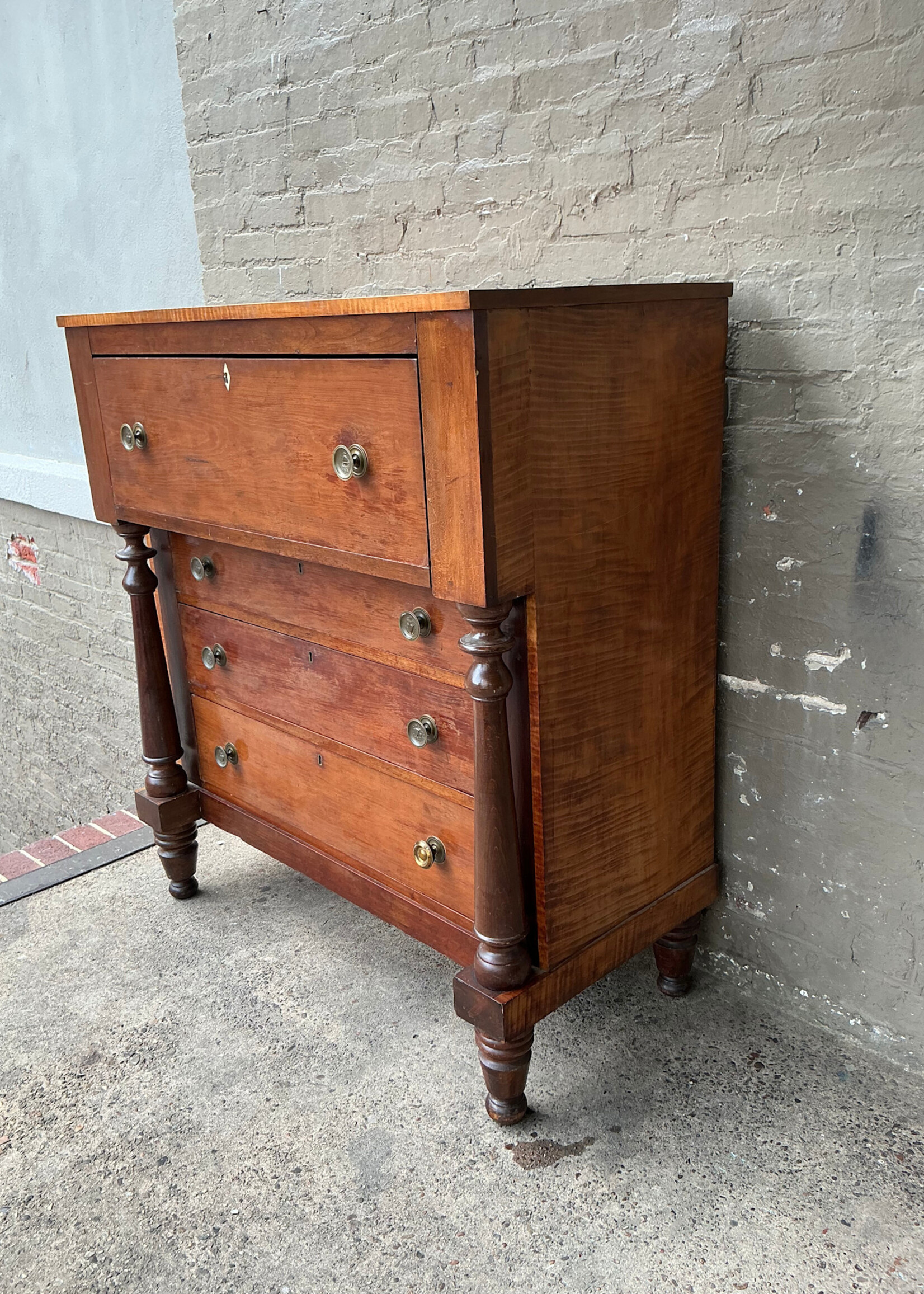 GOODWOOD Curly Maple and Cherry Empire Chest