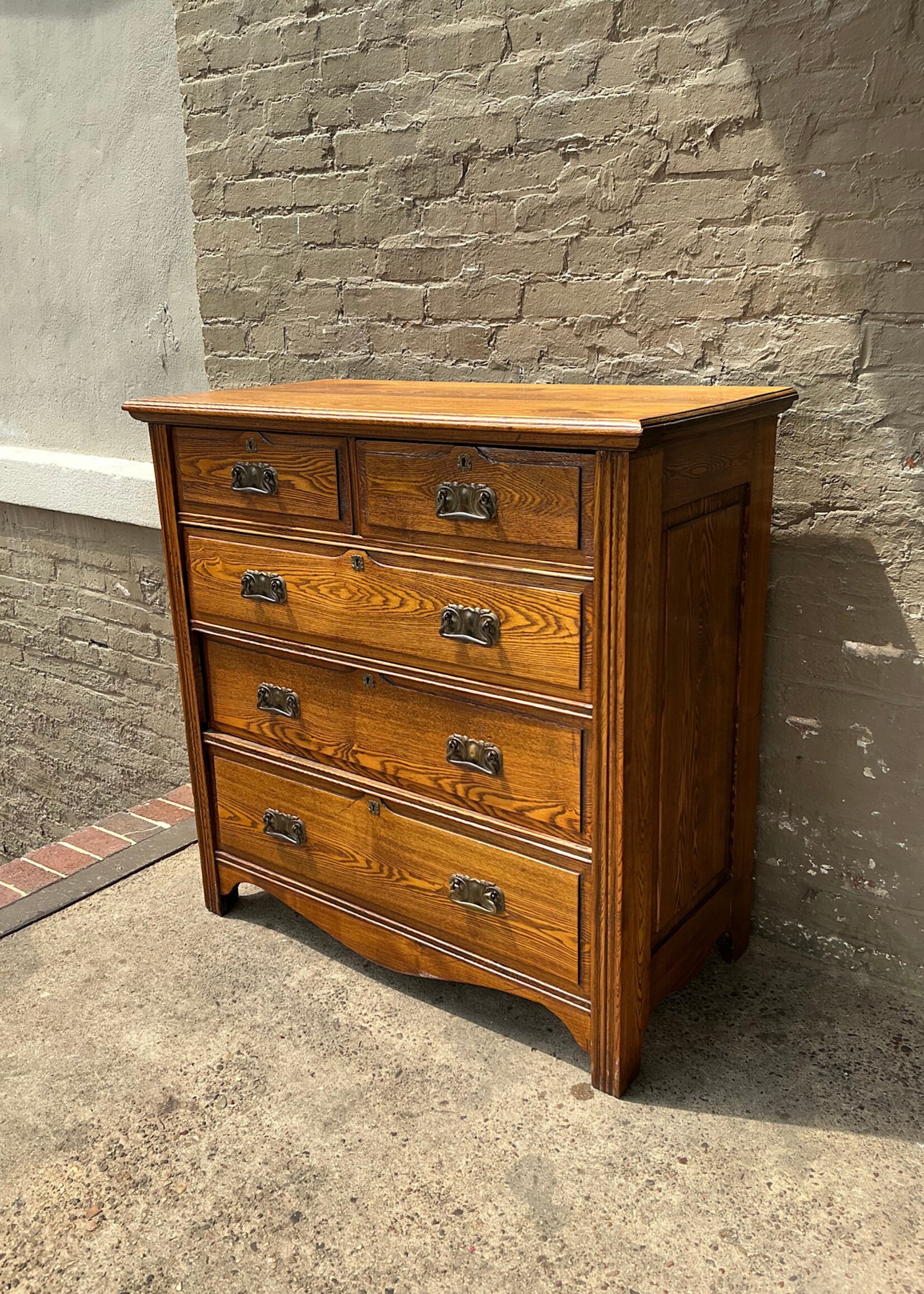 GOODWOOD Antique  Arts and Crafts Chestnut Chest of Drawers