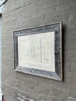 GOODWOOD Architectural Print in Reclaimed Wood Frame