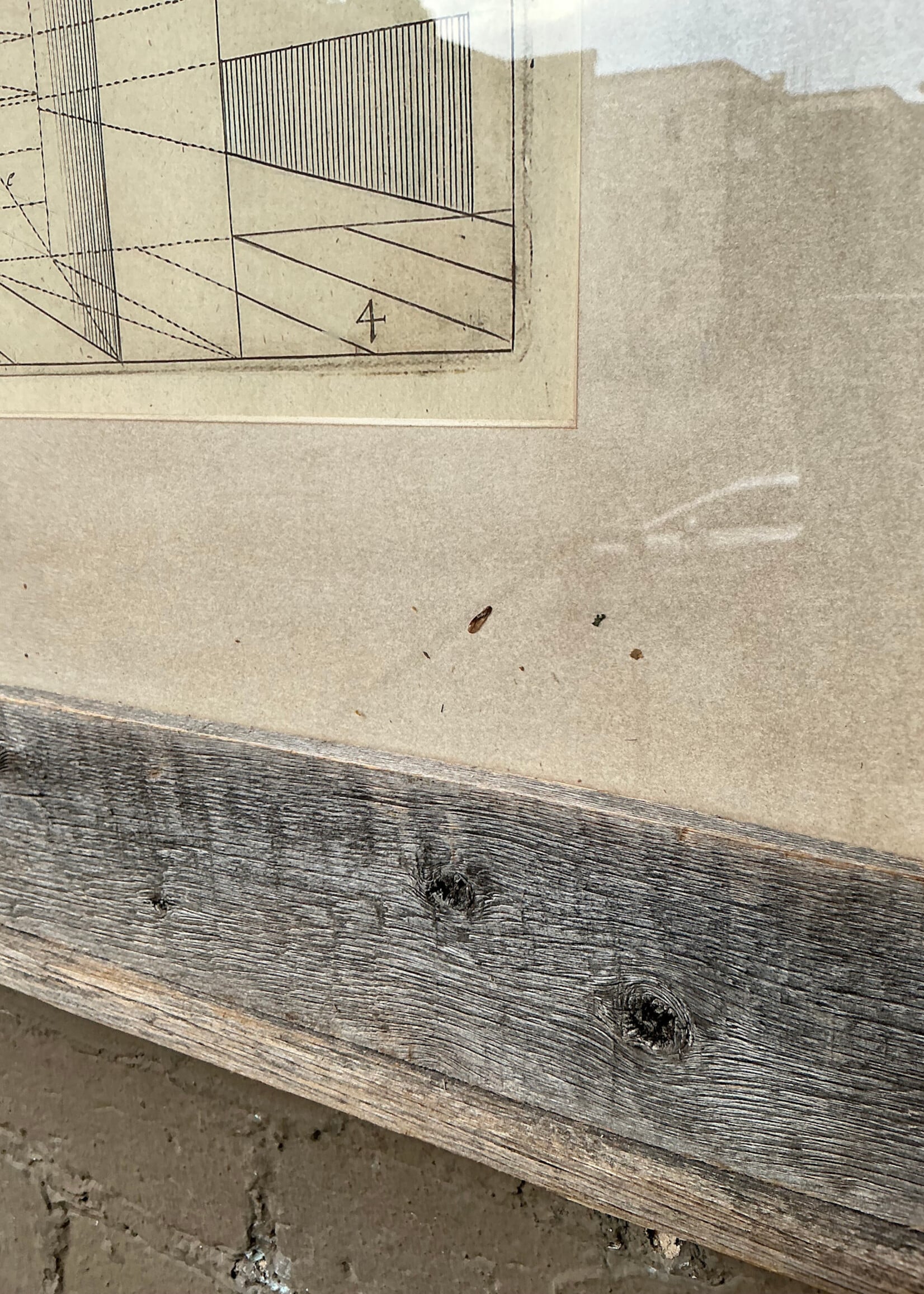 GOODWOOD Architectural Print in Reclaimed Wood Frame