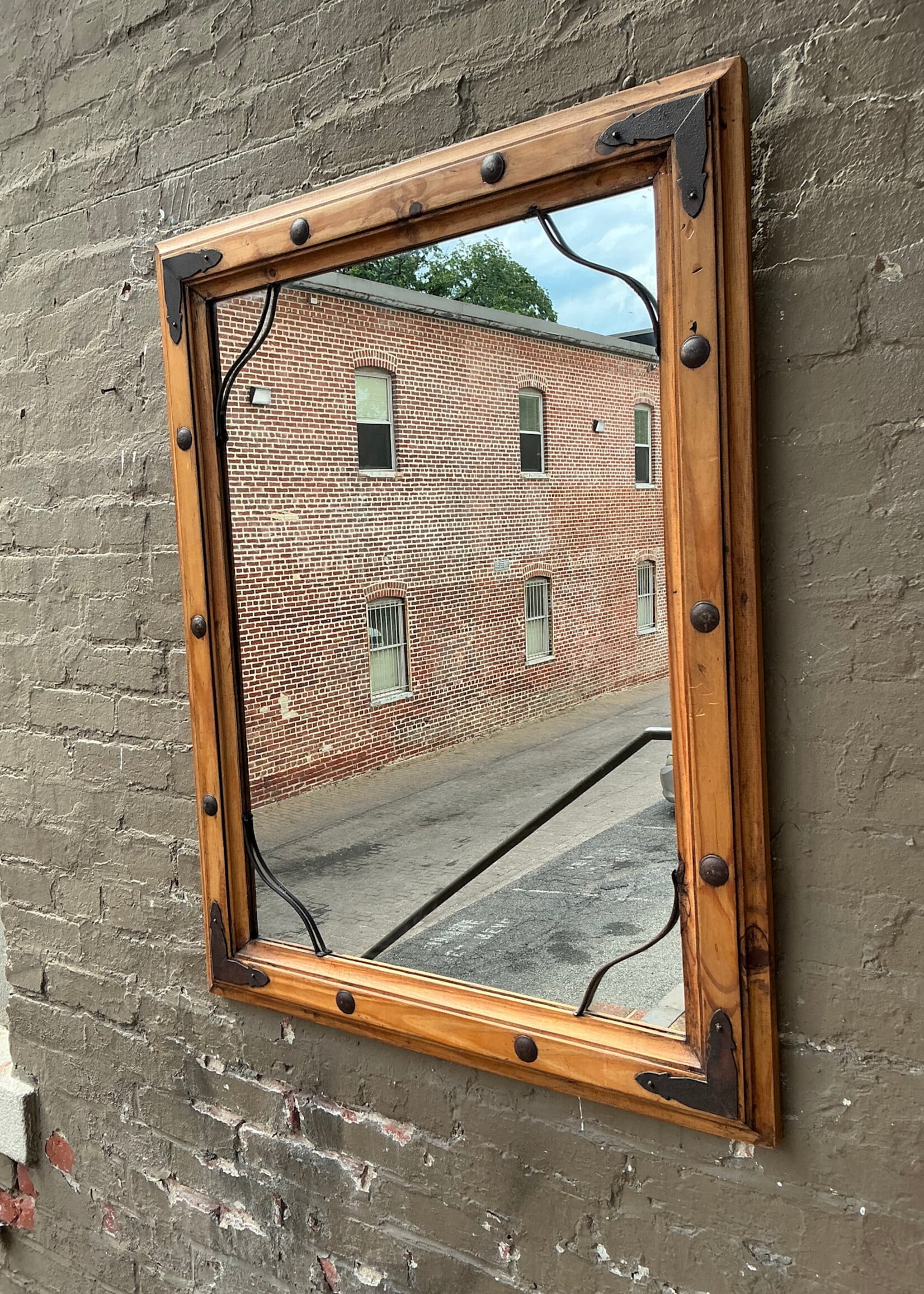GOODWOOD Mexican Pine Iron Clad Mirror