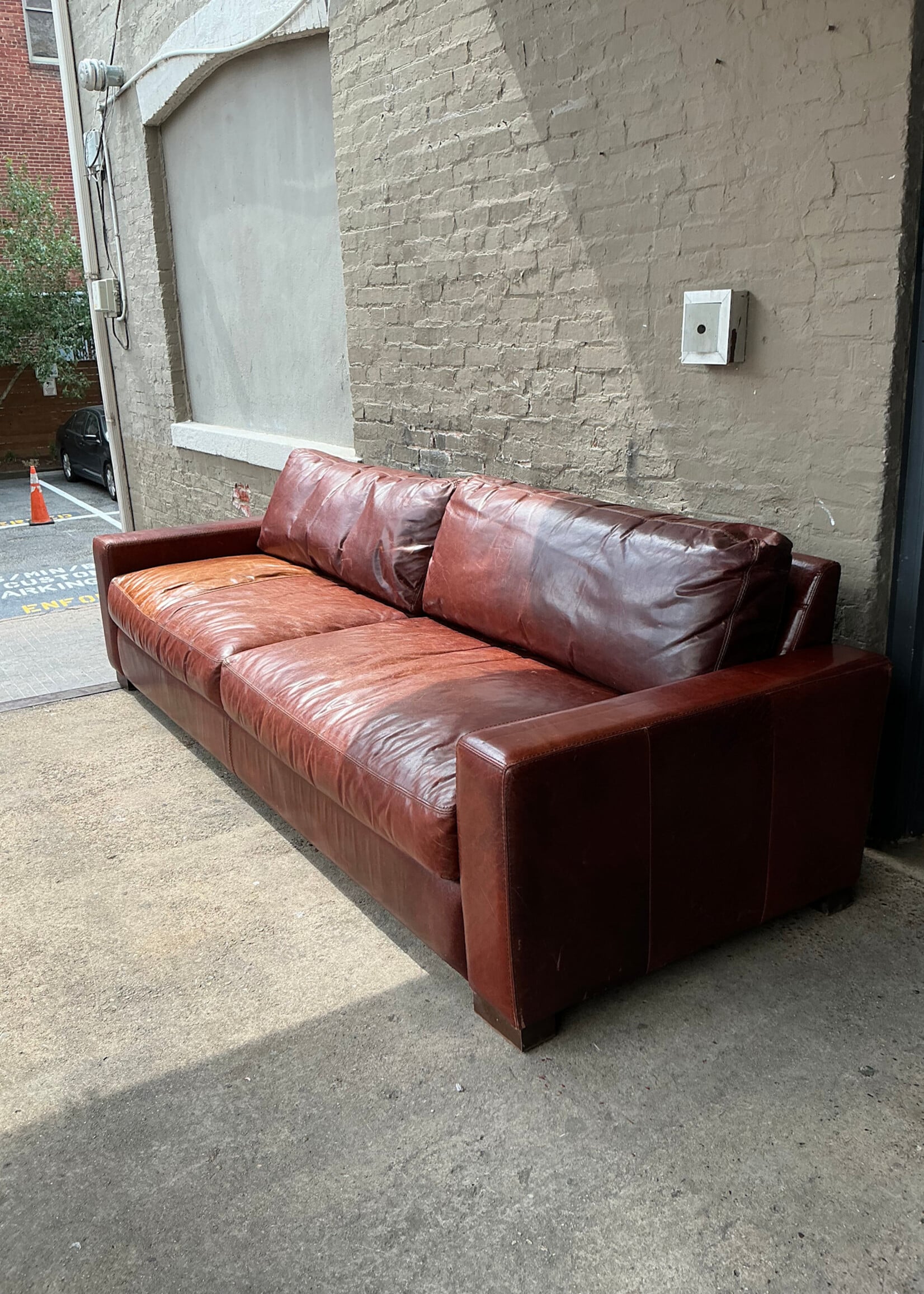 GOODWOOD Italian Leather Sofa, Cushion Repair