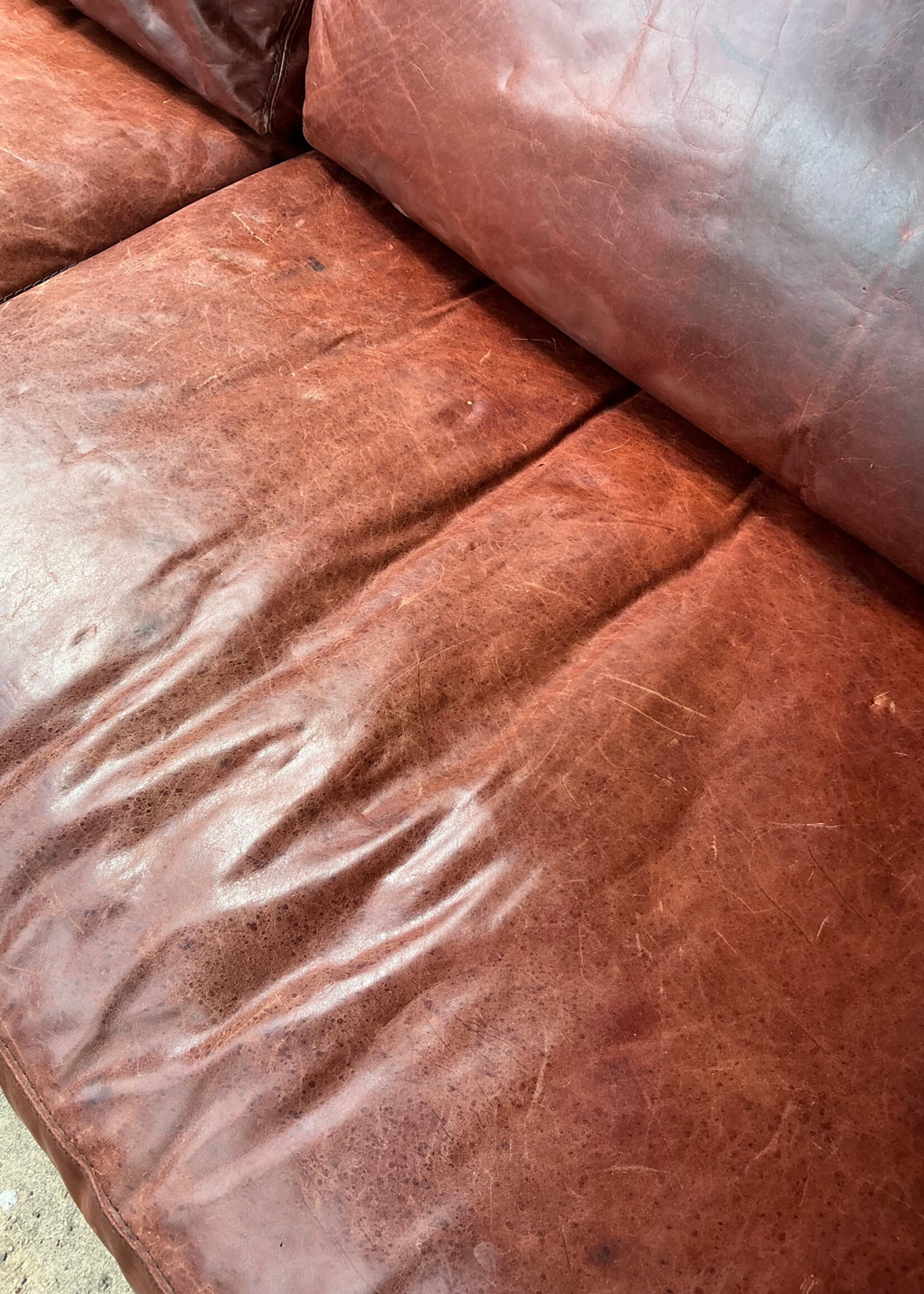 GOODWOOD Italian Leather Sofa, Cushion Repair