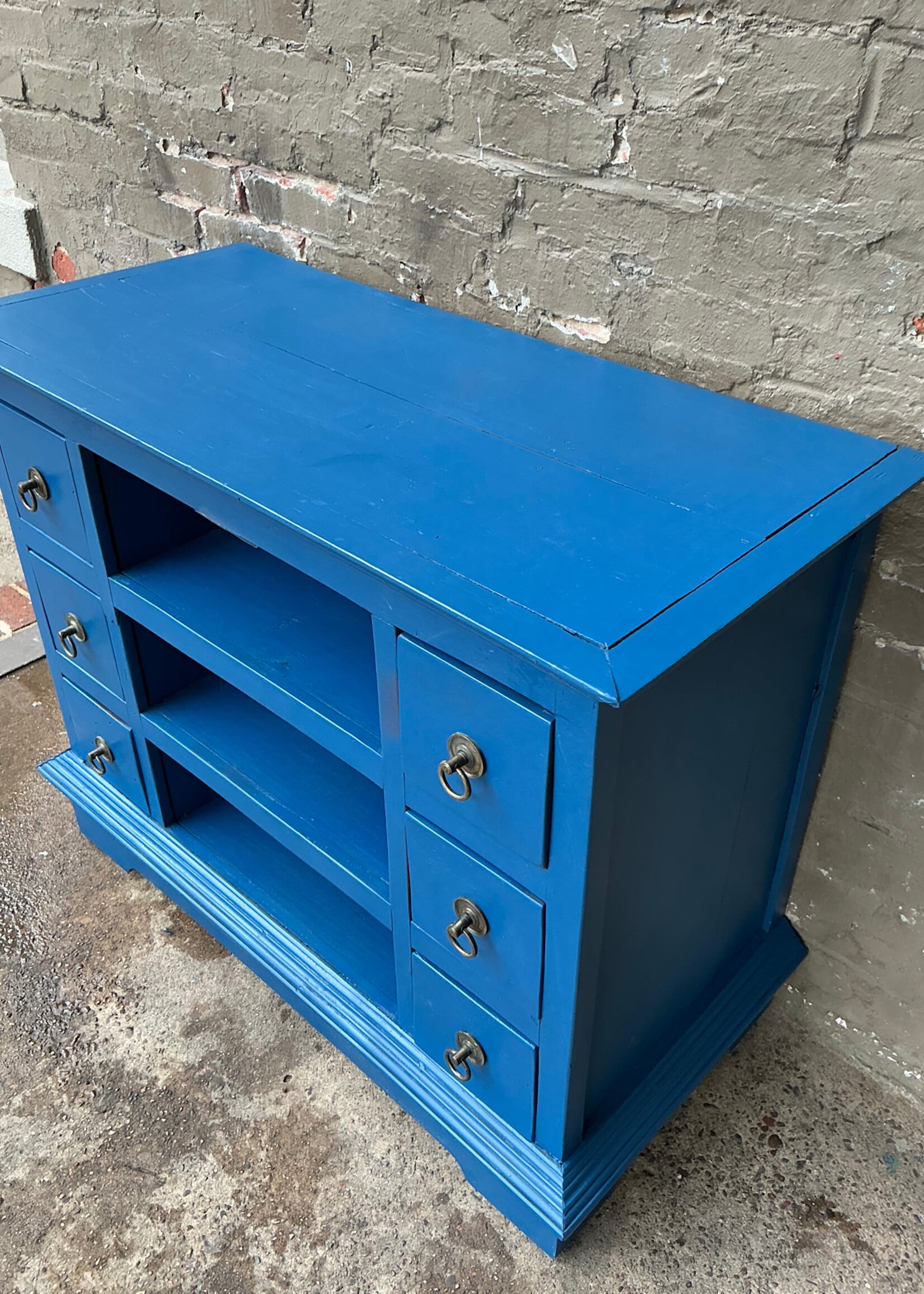 GOODWOOD Painted Hardwood Shelf with Drawers