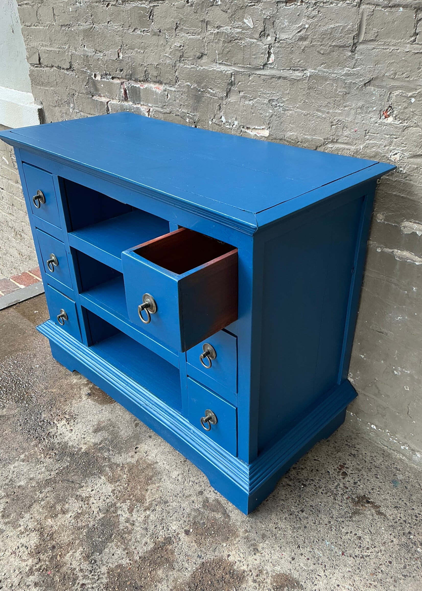 GOODWOOD Painted Hardwood Shelf with Drawers