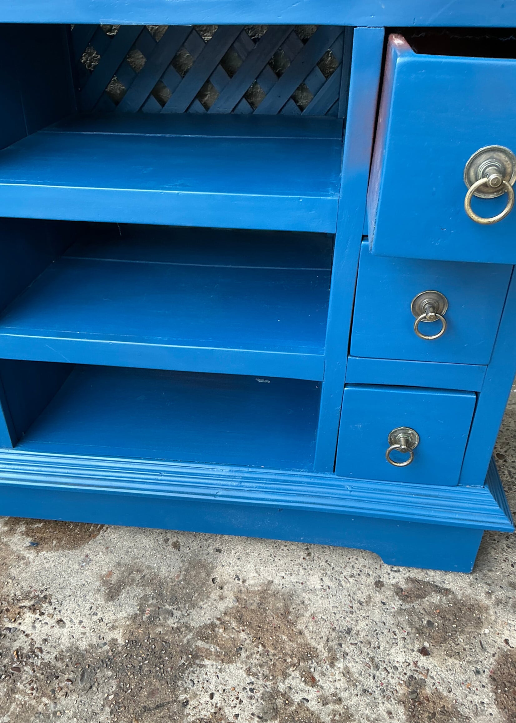 GOODWOOD Painted Hardwood Shelf with Drawers