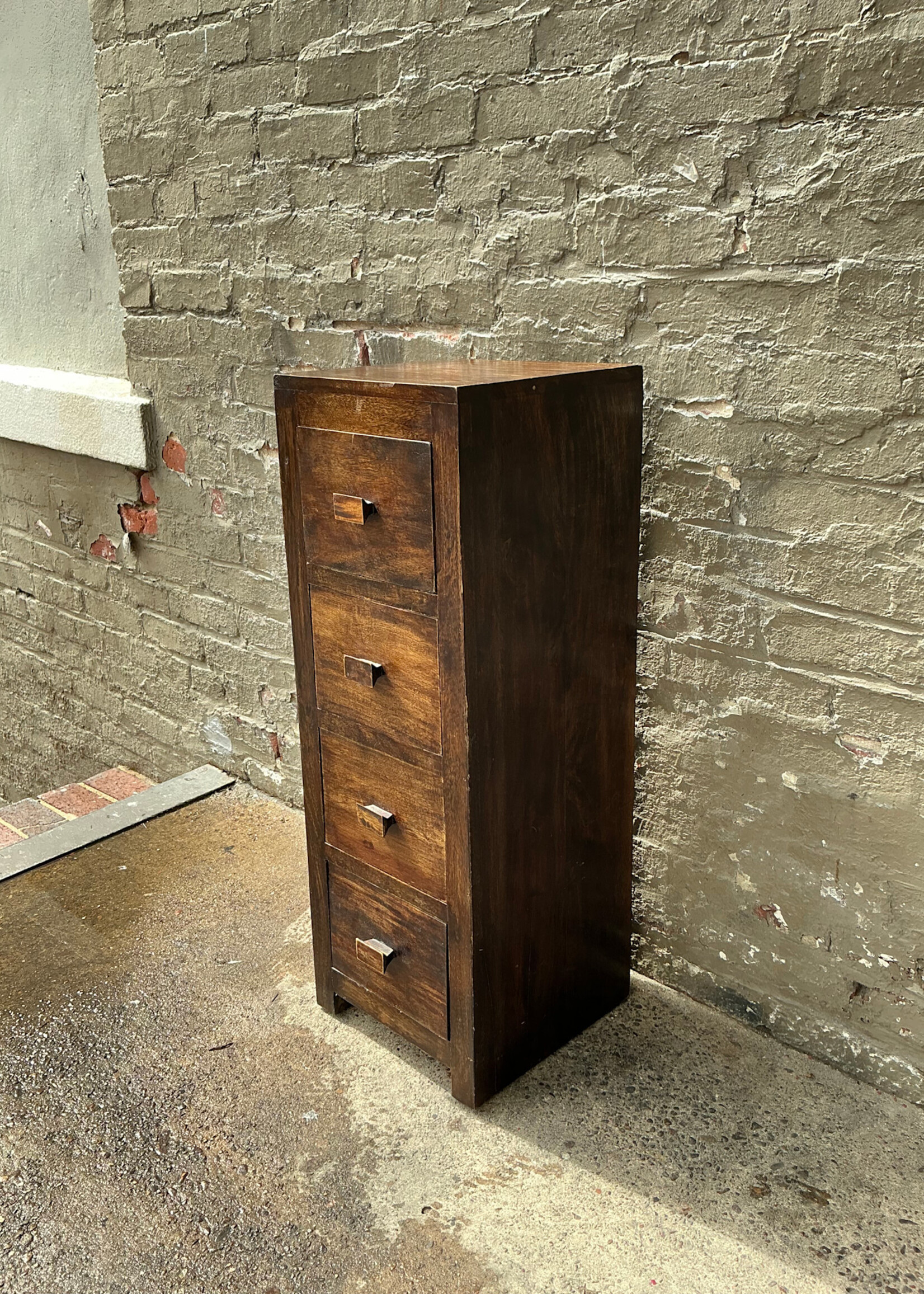 GOODWOOD Solid Teak Skinny Chest of Drawers