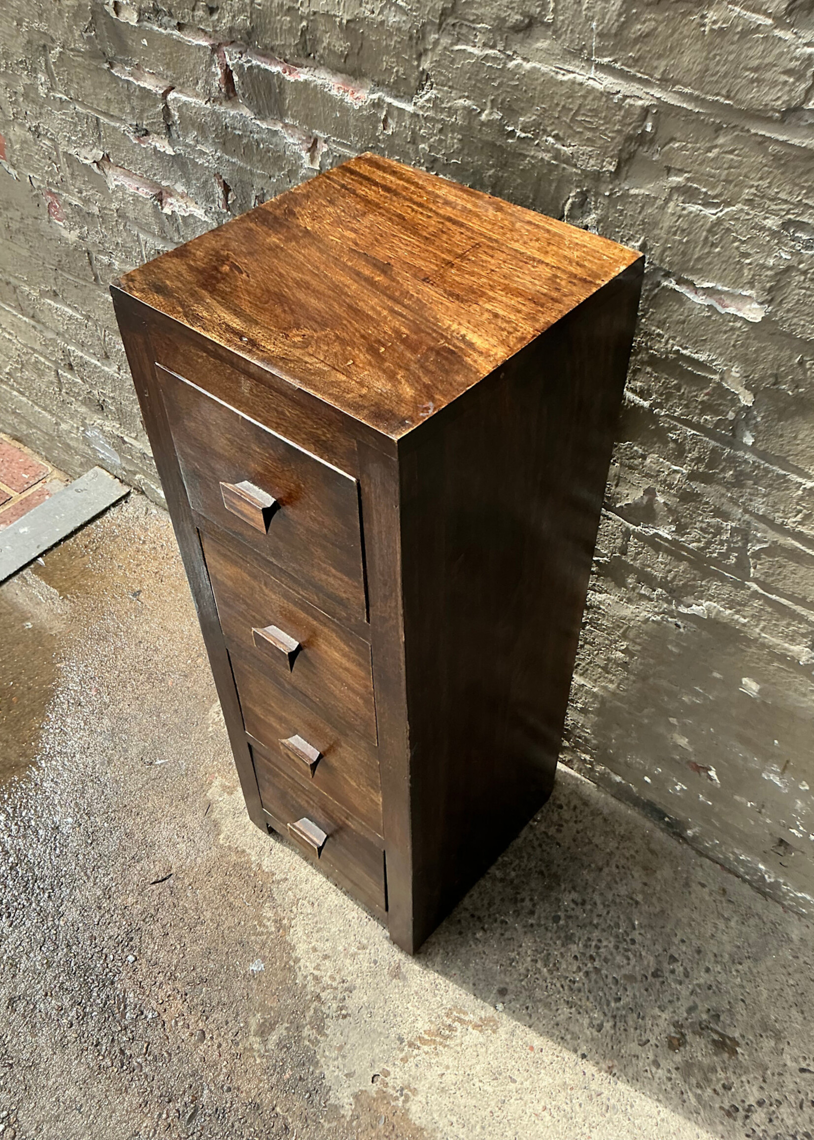 GOODWOOD Solid Teak Skinny Chest of Drawers
