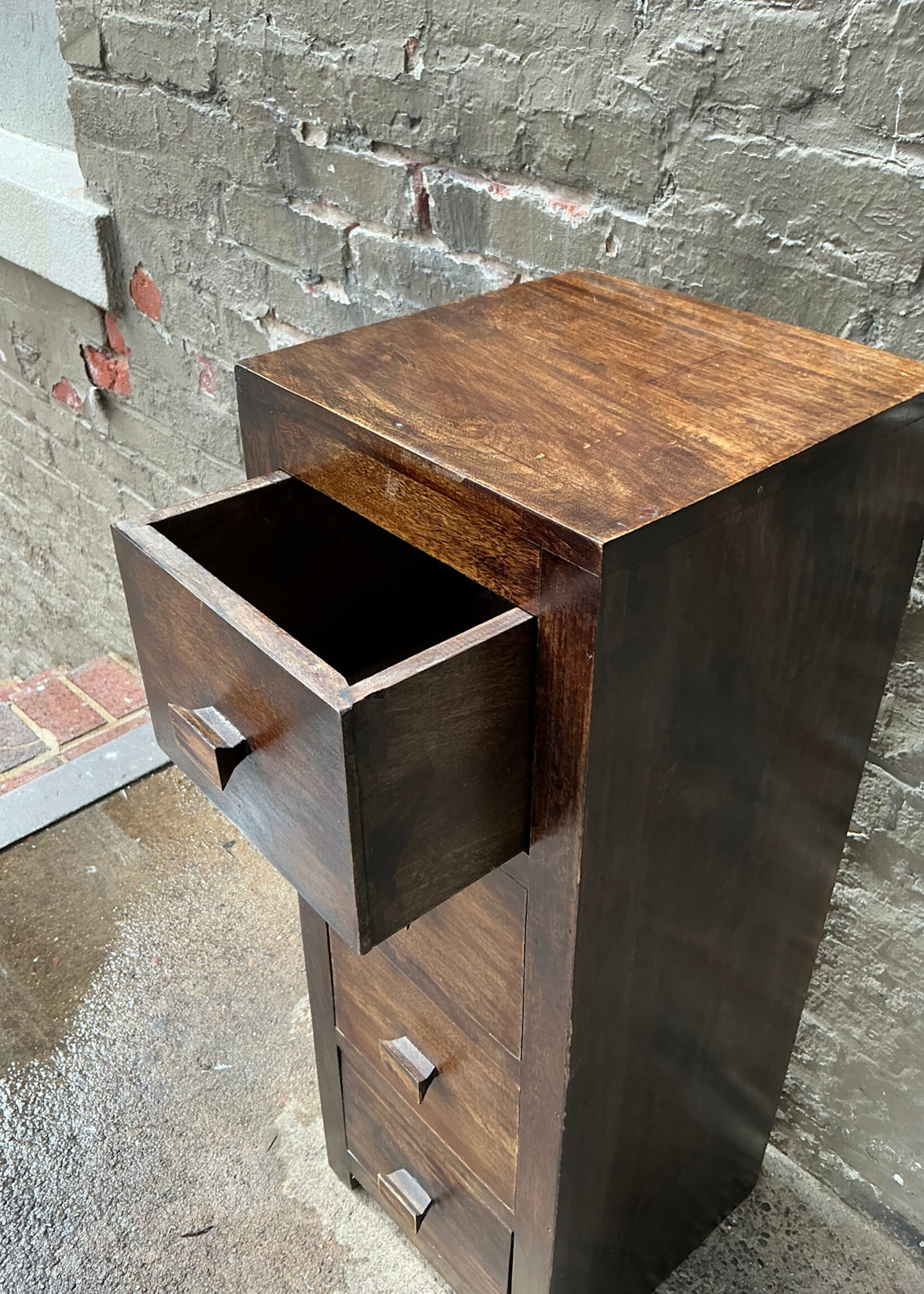 GOODWOOD Solid Teak Skinny Chest of Drawers