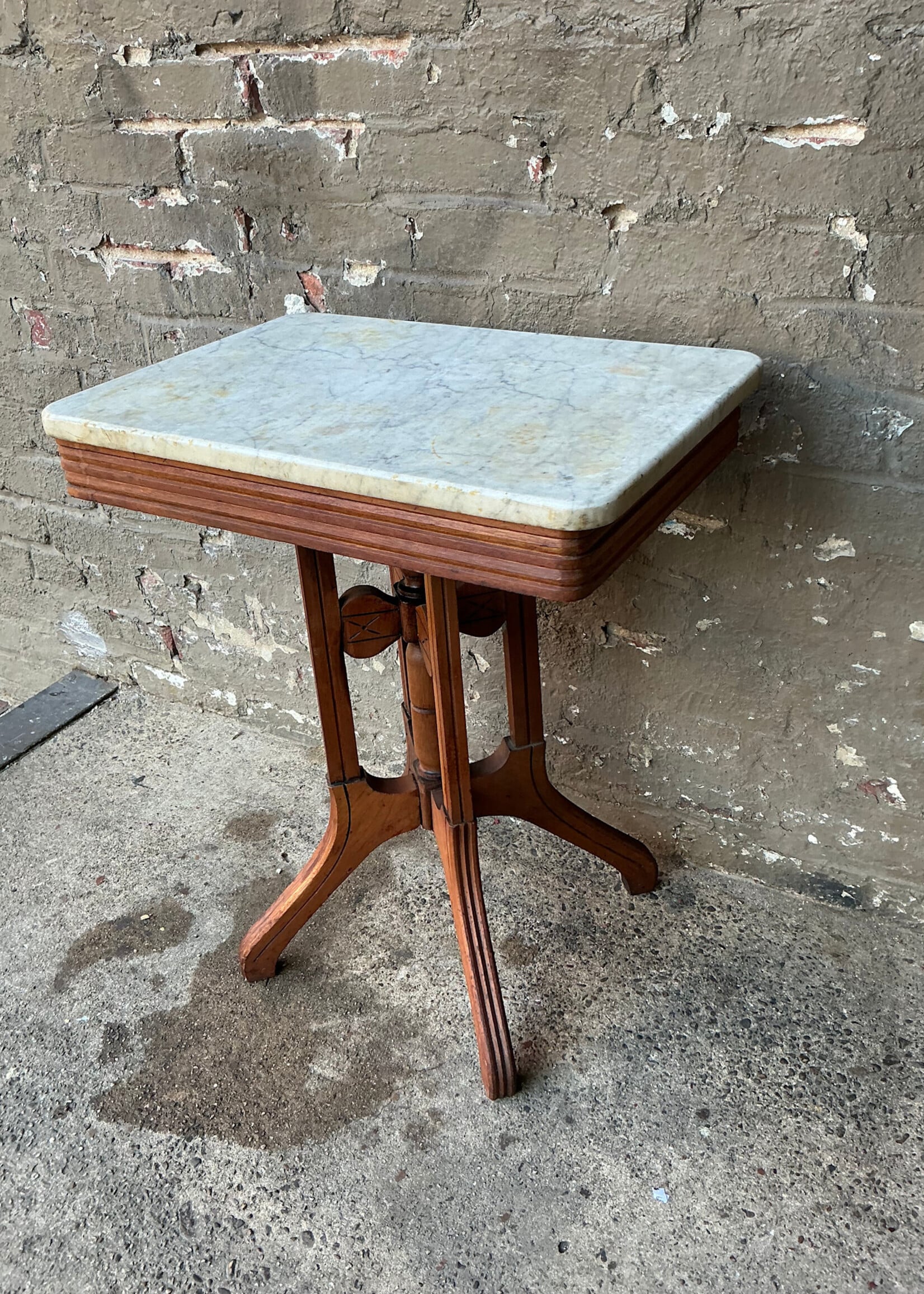 GOODWOOD Small Victorian Marble Top Parlor Table
