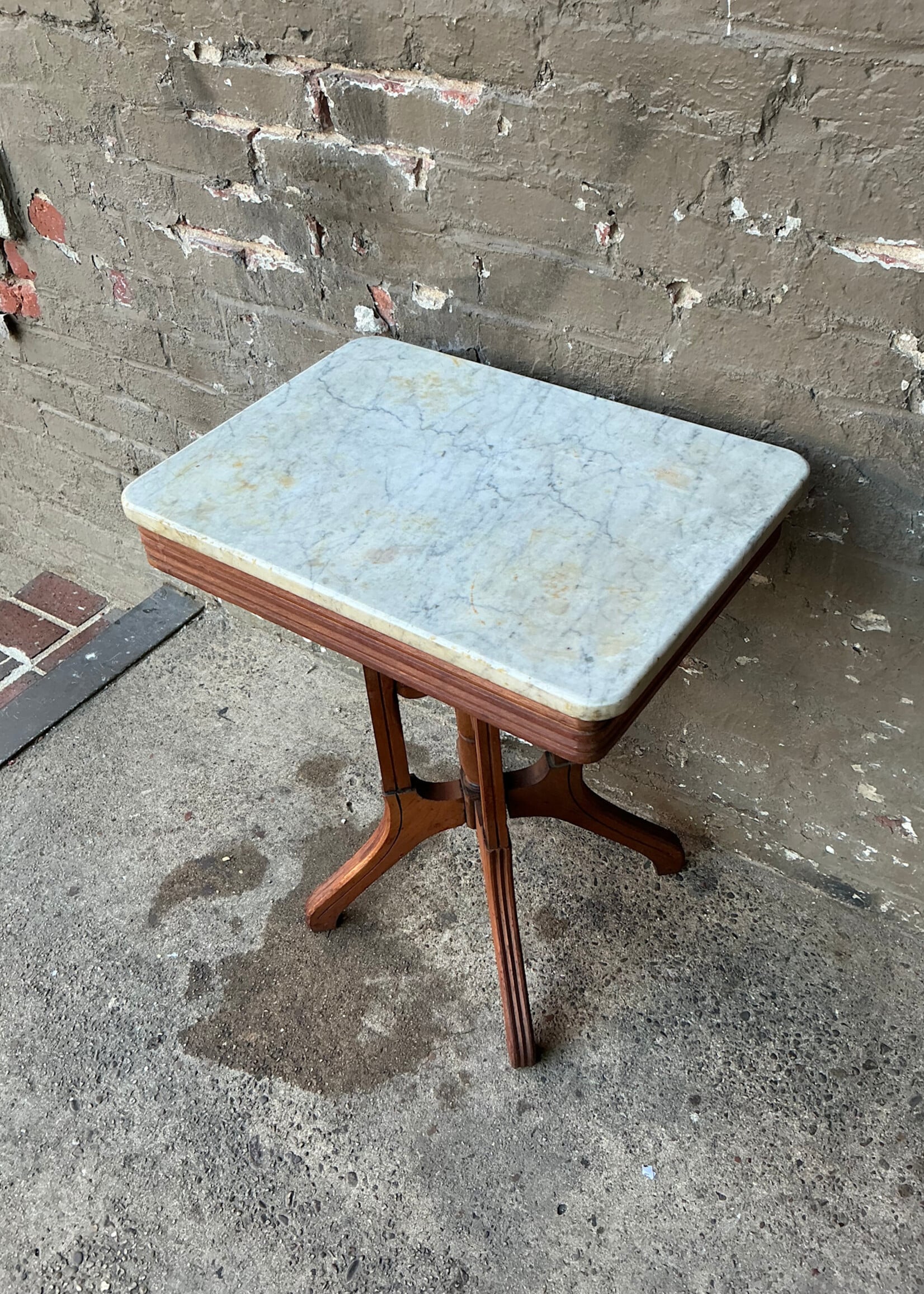 GOODWOOD Small Victorian Marble Top Parlor Table