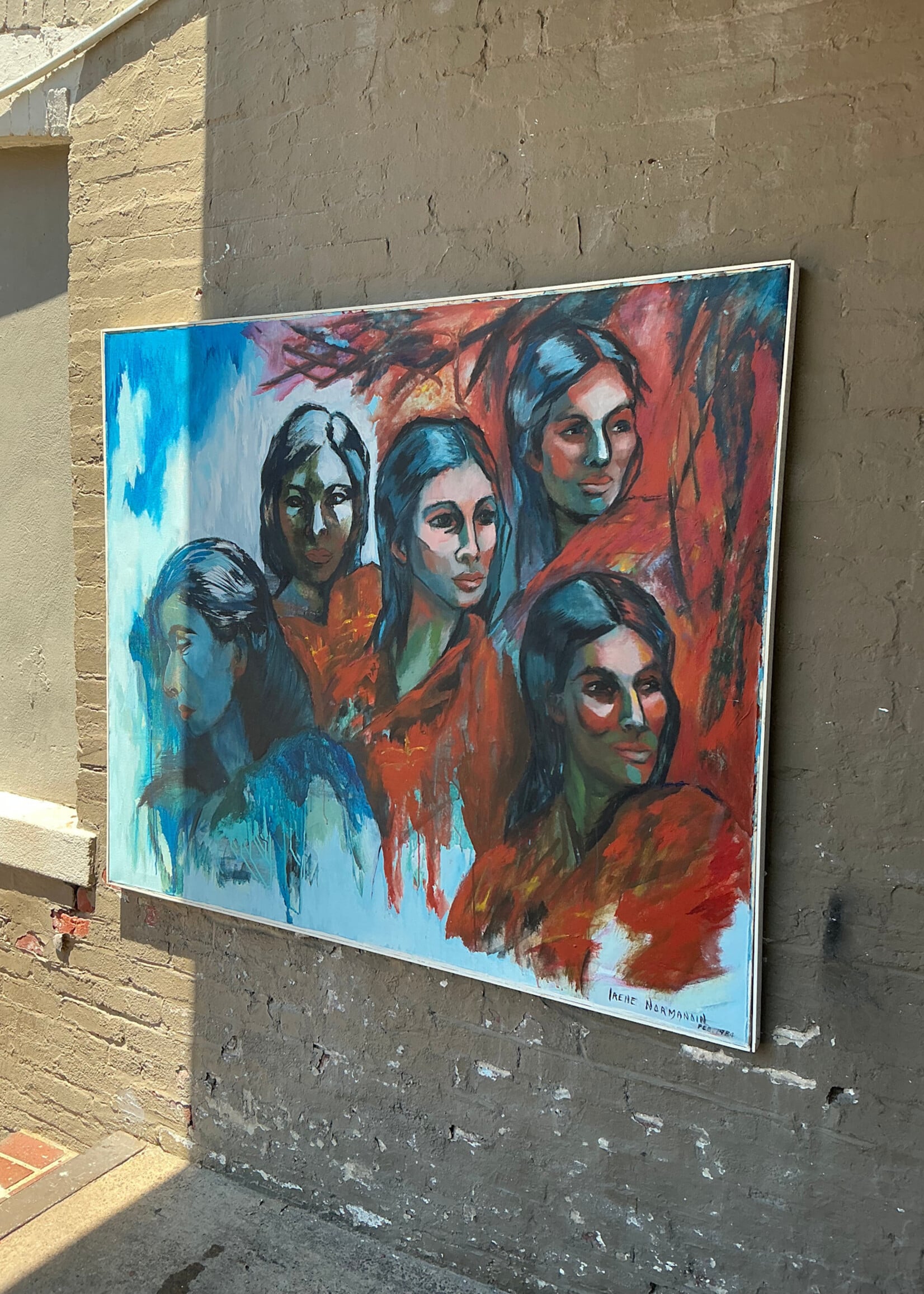 GOODWOOD Five Figures, Oil on Canvas, Irene Normandin 1984