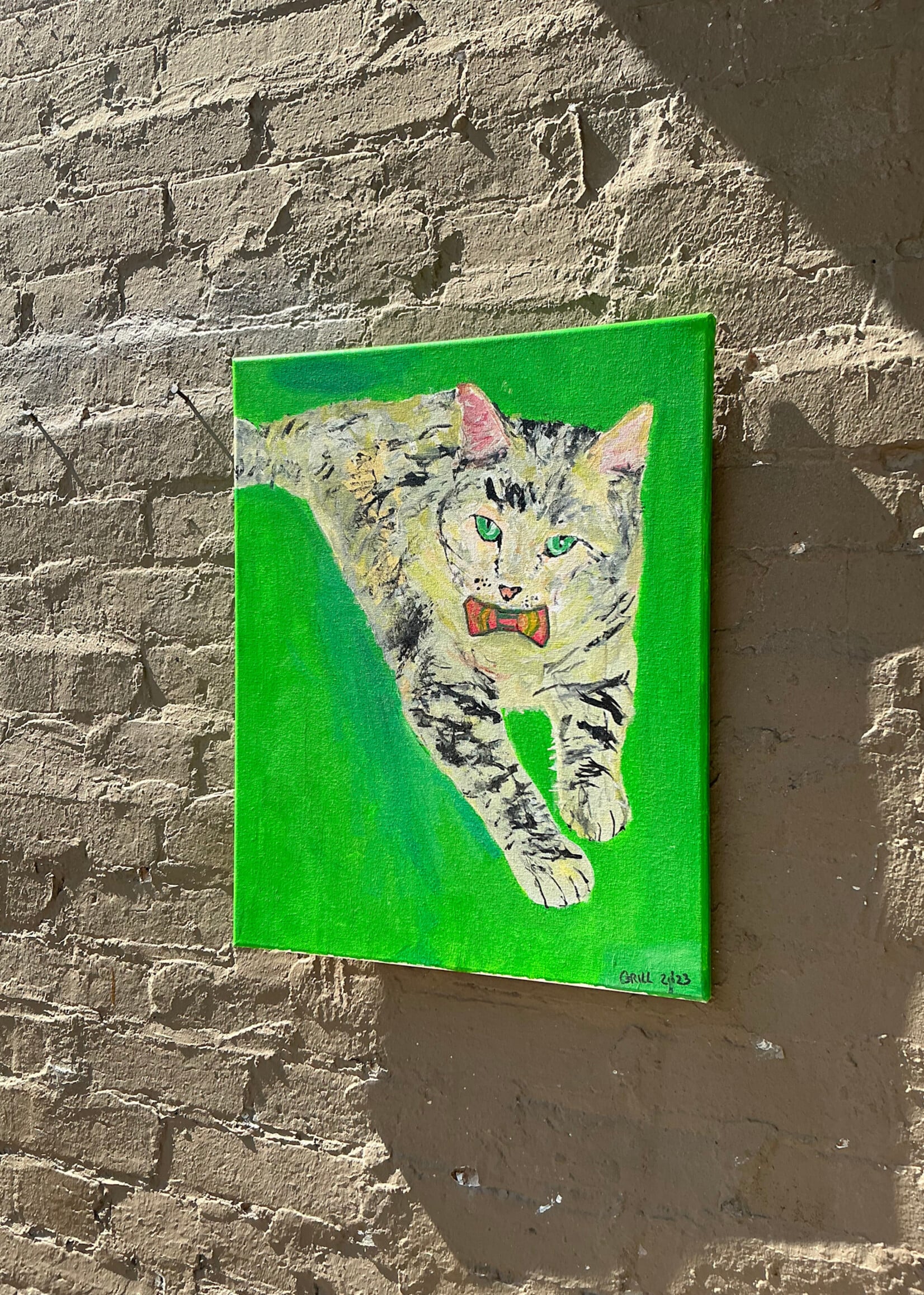 GOODWOOD Tabby Cat Oil on Canvas, Grill 2023