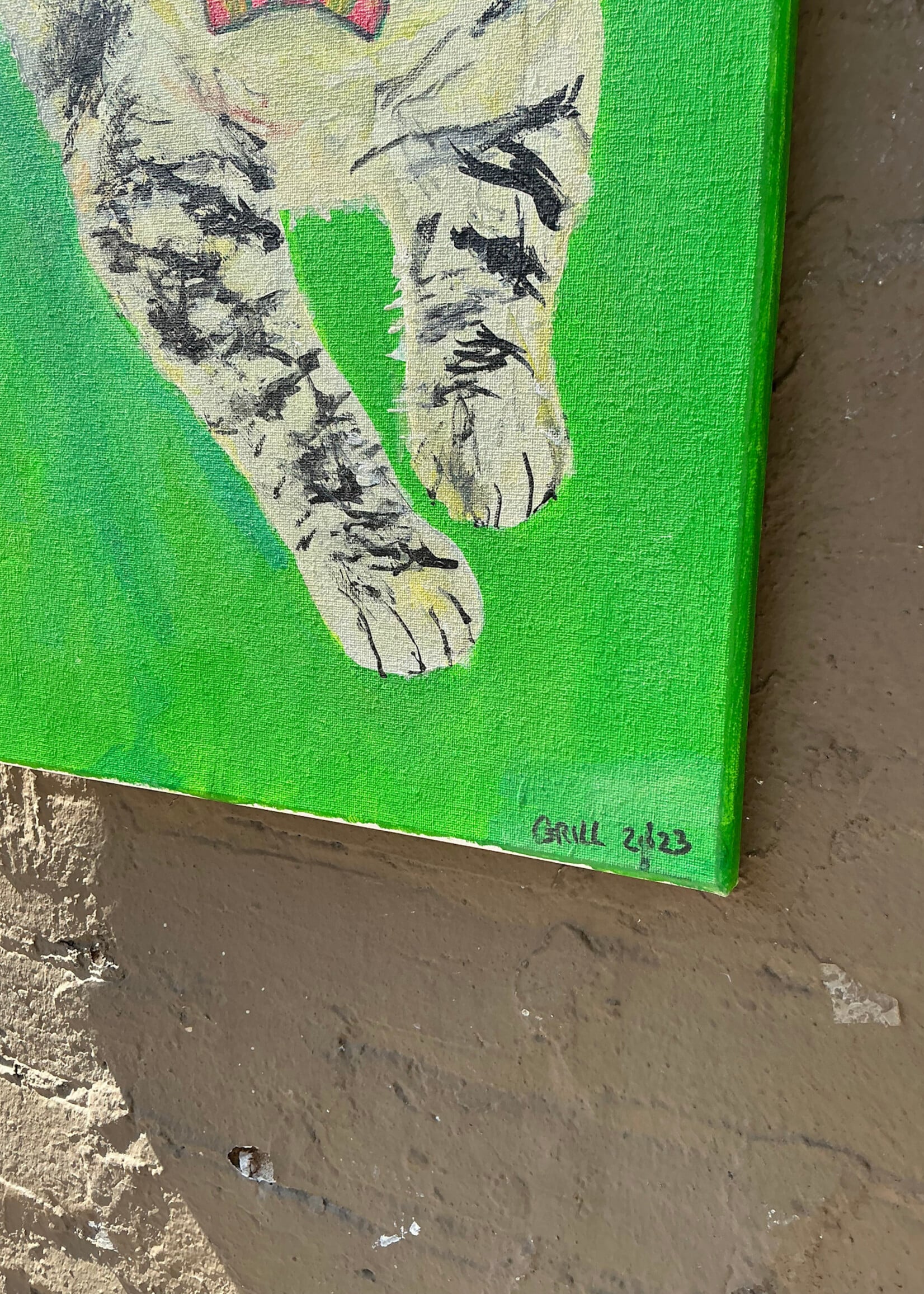 GOODWOOD Tabby Cat Oil on Canvas, Grill 2023