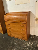 GOODWOOD Mid Century Modern Teak Cylinder Desk