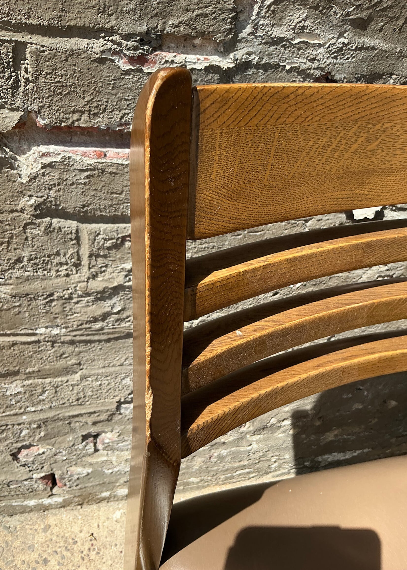 GOODWOOD Pair of MCM Style Oak Chairs