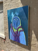 GOODWOOD Large Abstract, Oil on Canvas, Unsigned