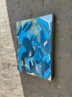 GOODWOOD Blue Abstract, Acrylic on Canvas