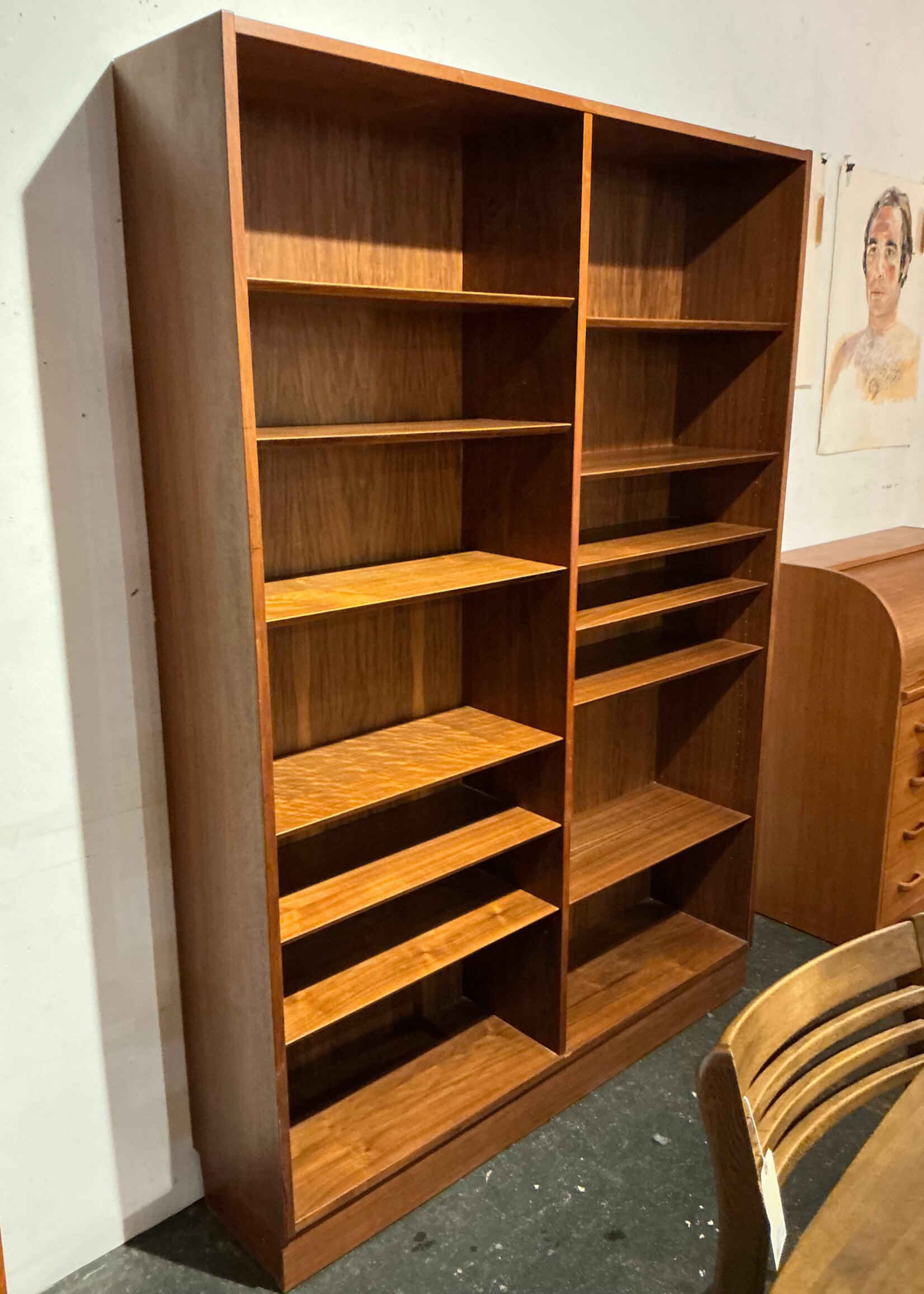 GOODWOOD Walnut Hundevad Double Bookcase