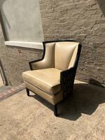 GOODWOOD Hollywood Regency Style Leather Chair