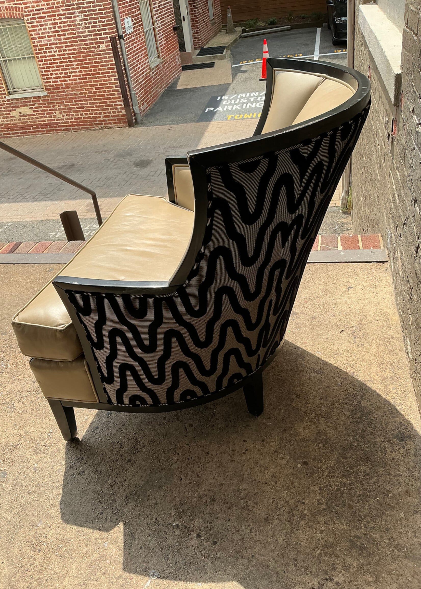 GOODWOOD Hollywood Regency Style Vinyl Chair