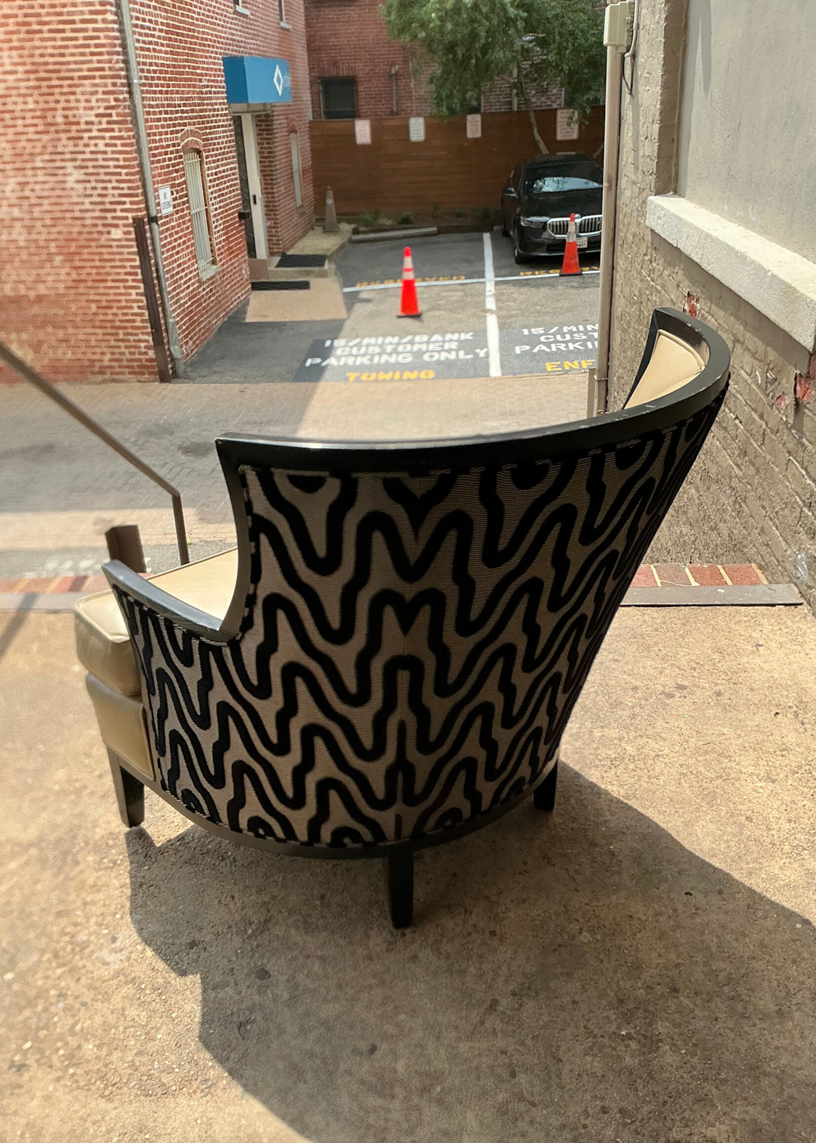 GOODWOOD Hollywood Regency Style Vinyl Chair