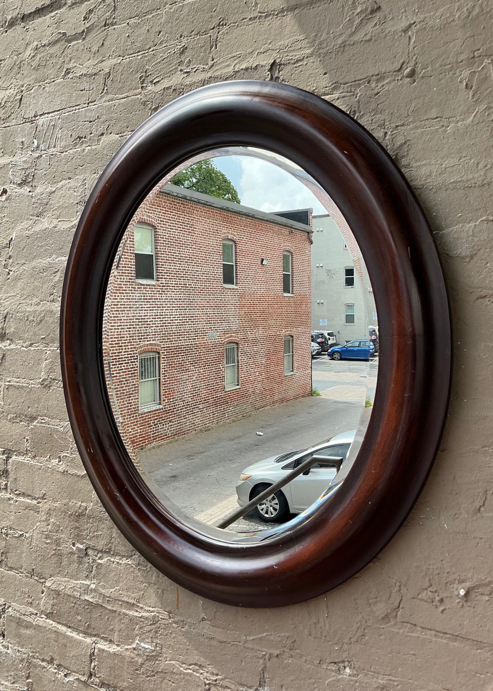 GOODWOOD Vintage Mahogany Oval Mirror
