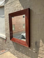 GOODWOOD Large Mahogany Square Mirror, Glass Patina