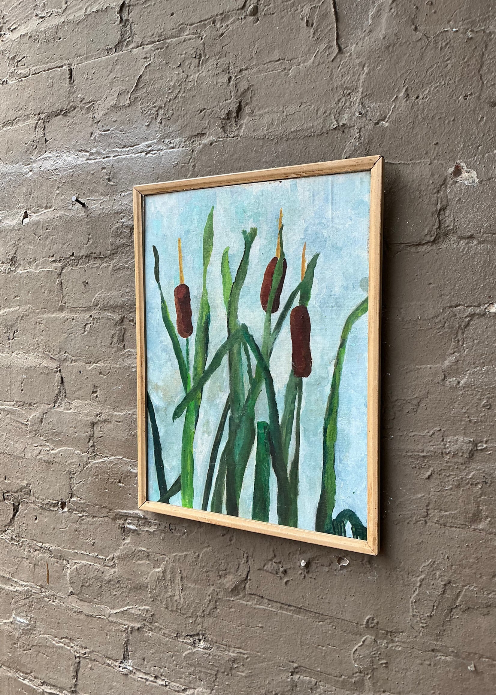 GOODWOOD Cattails, Acrylic on Board