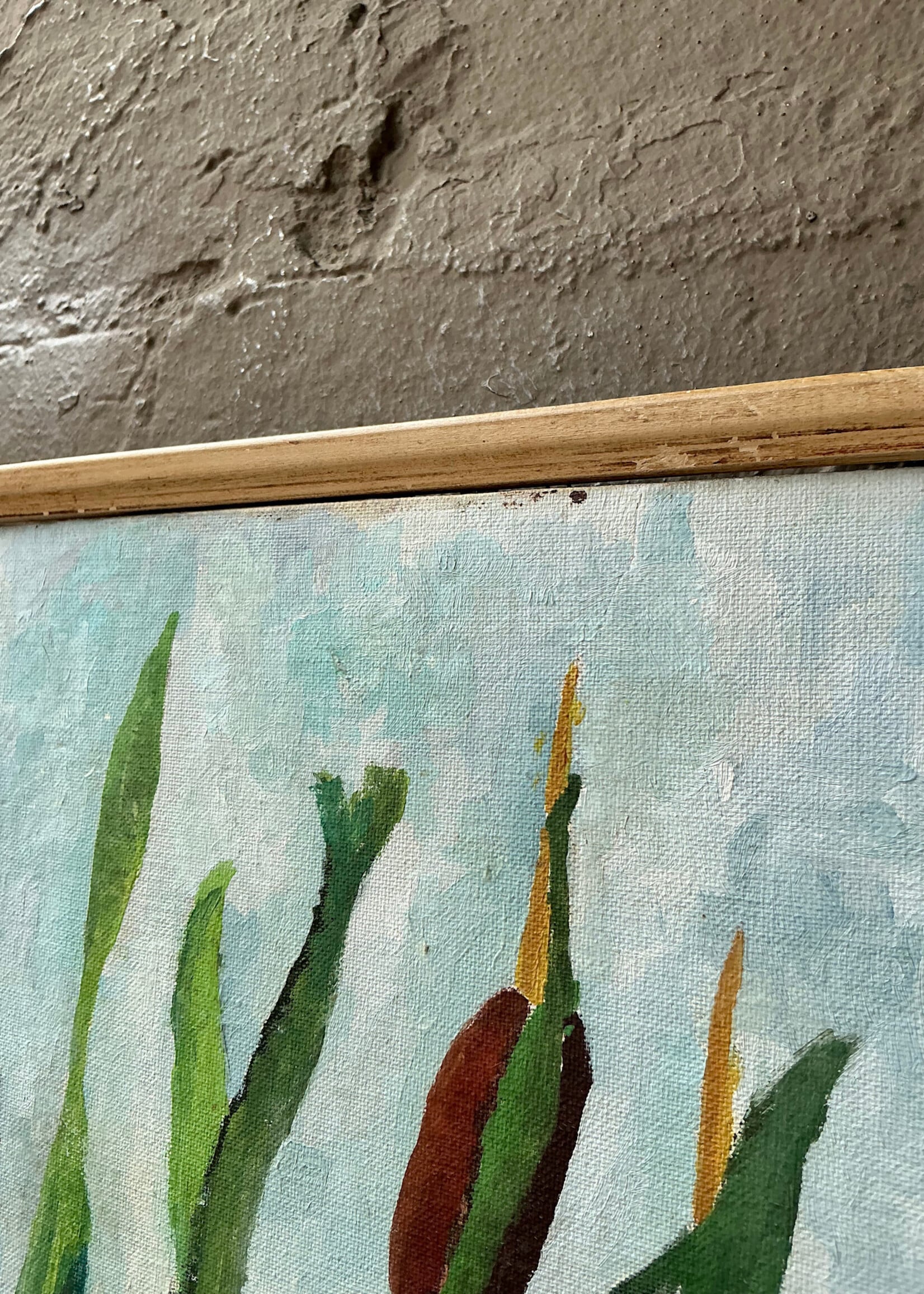 GOODWOOD Cattails, Acrylic on Board