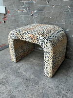 GOODWOOD Vintage Leopard Print Vanity Stool