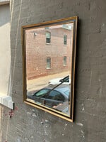 GOODWOOD Parital Gilt and Ebonized Mirror, Scratched