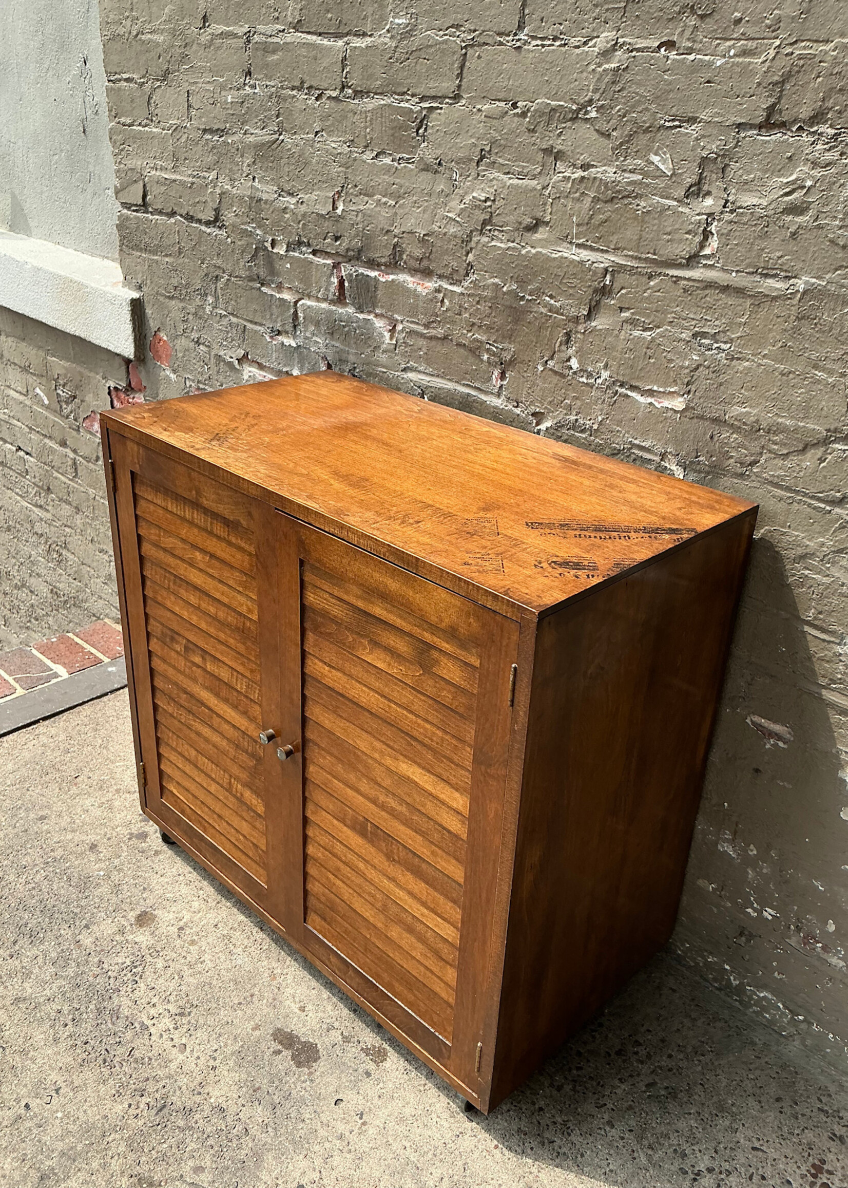 GOODWOOD Mid Century Modern Louver Door Cabinet