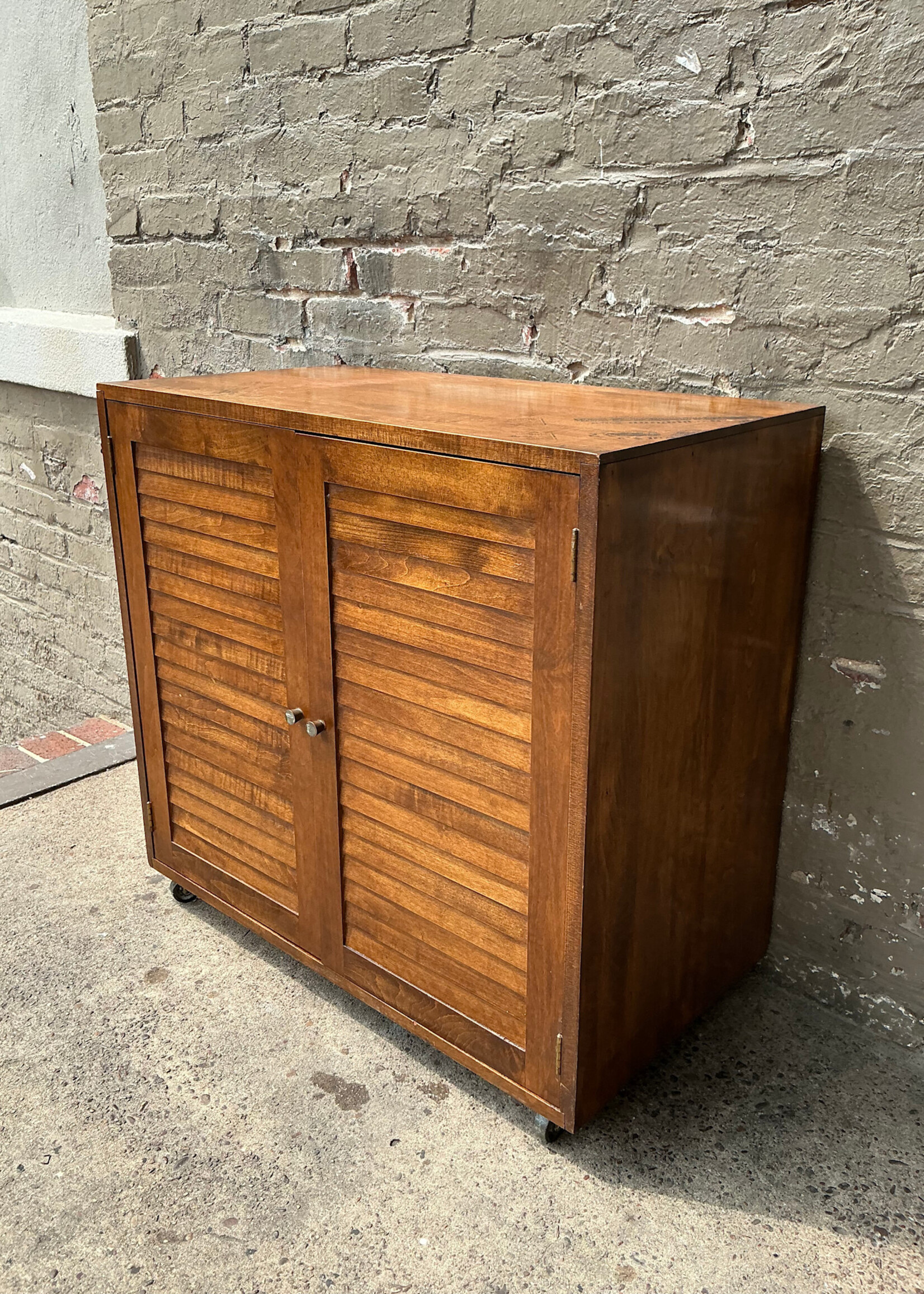 GOODWOOD Mid Century Modern Louver Door Cabinet