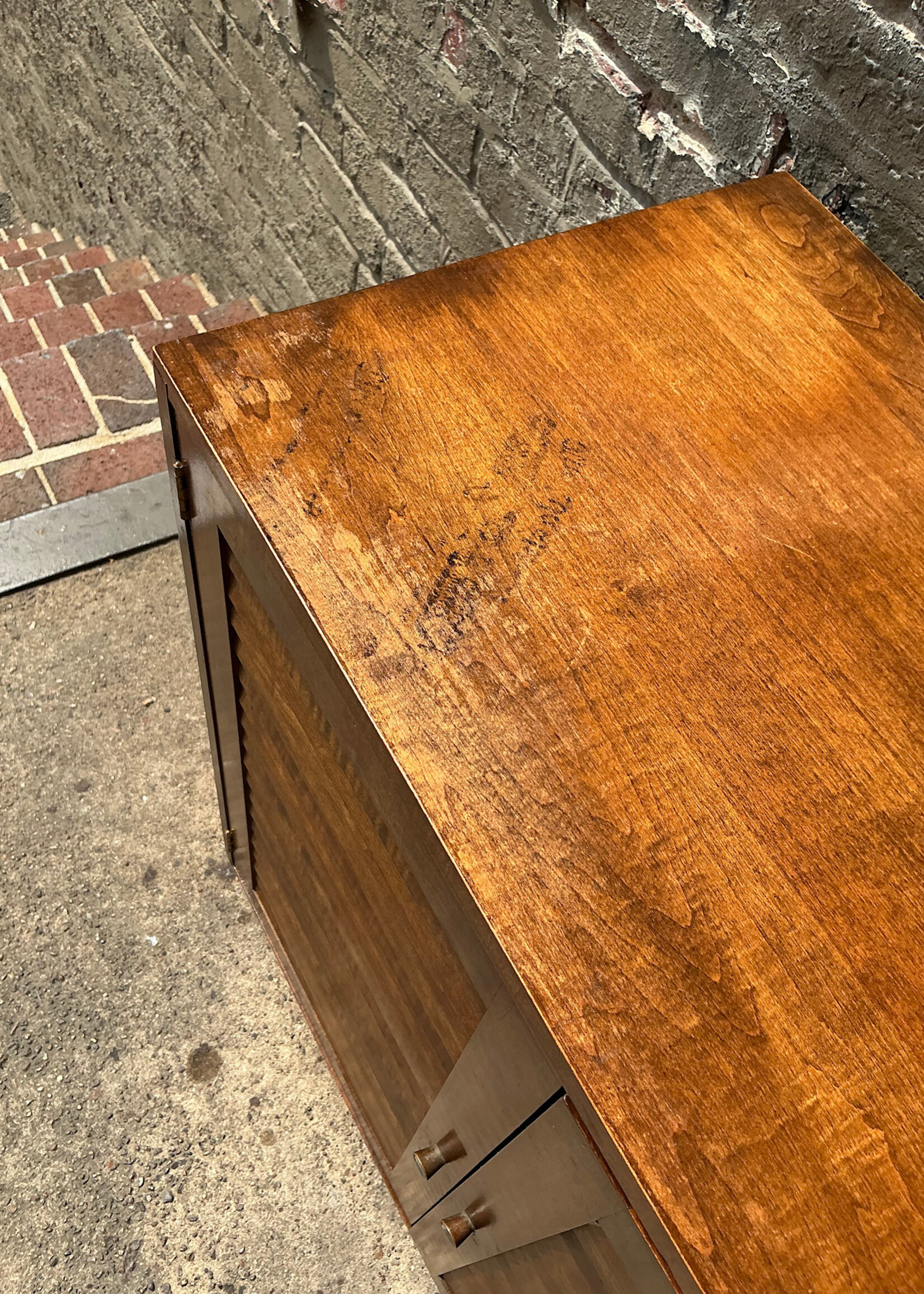 GOODWOOD Mid Century Modern Louver Door Cabinet