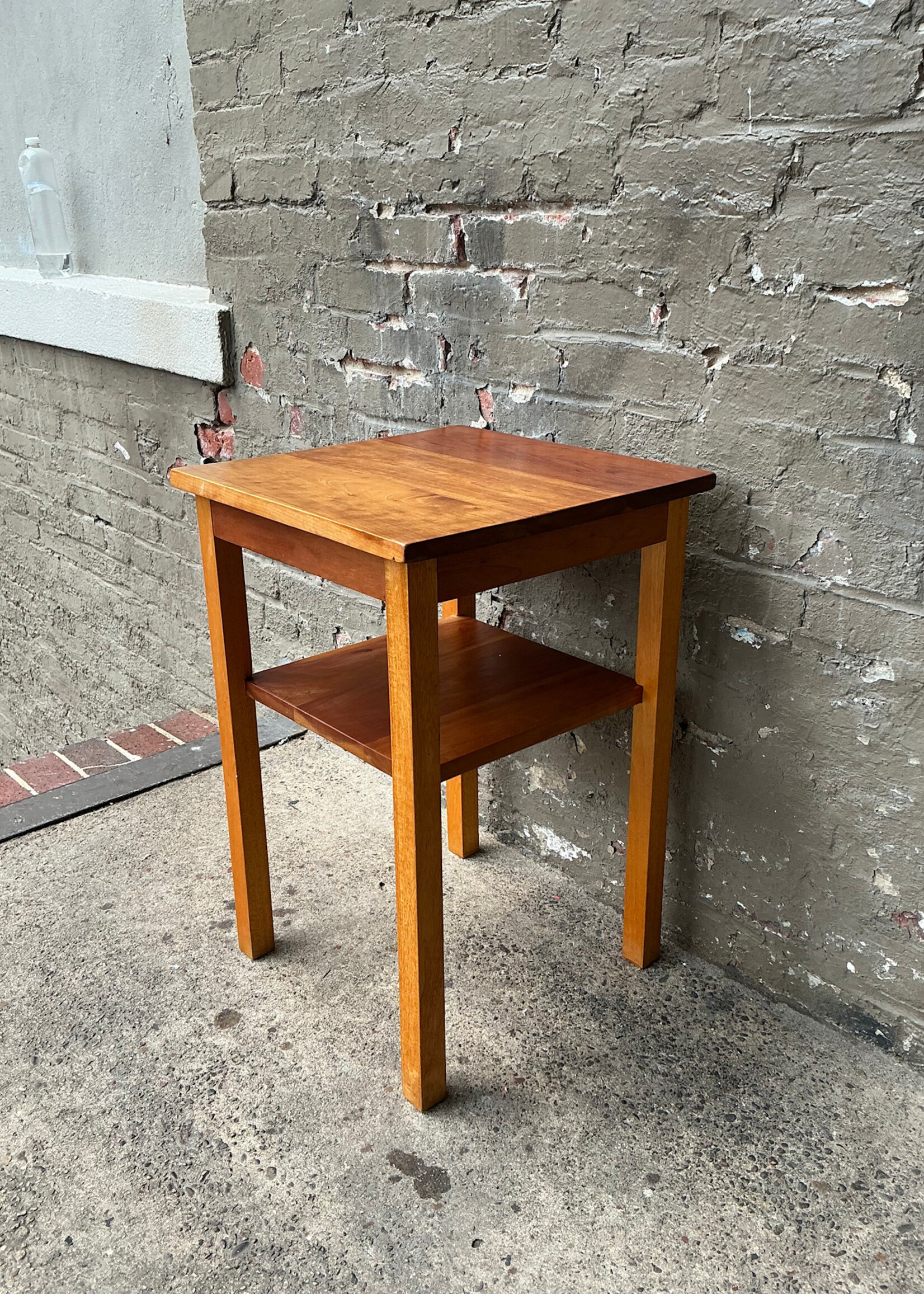 GOODWOOD Handcrafted Mixed Wood Side Table, Maple Top