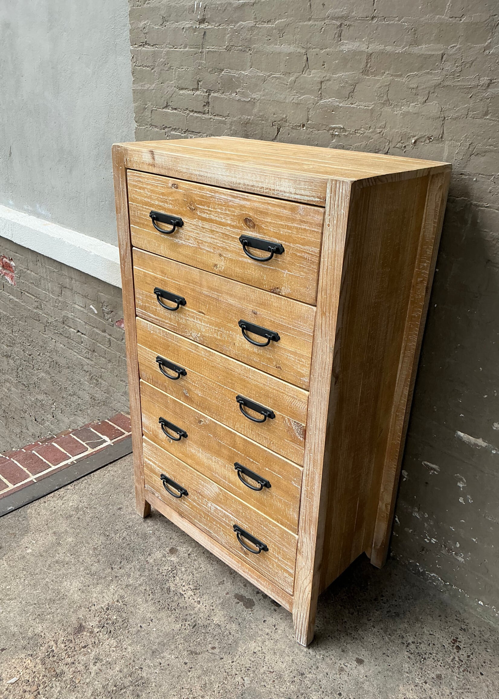 GOODWOOD Modern White Washed Chest of Drawers