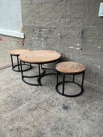 GOODWOOD Three Piece Pine Nesting Tables