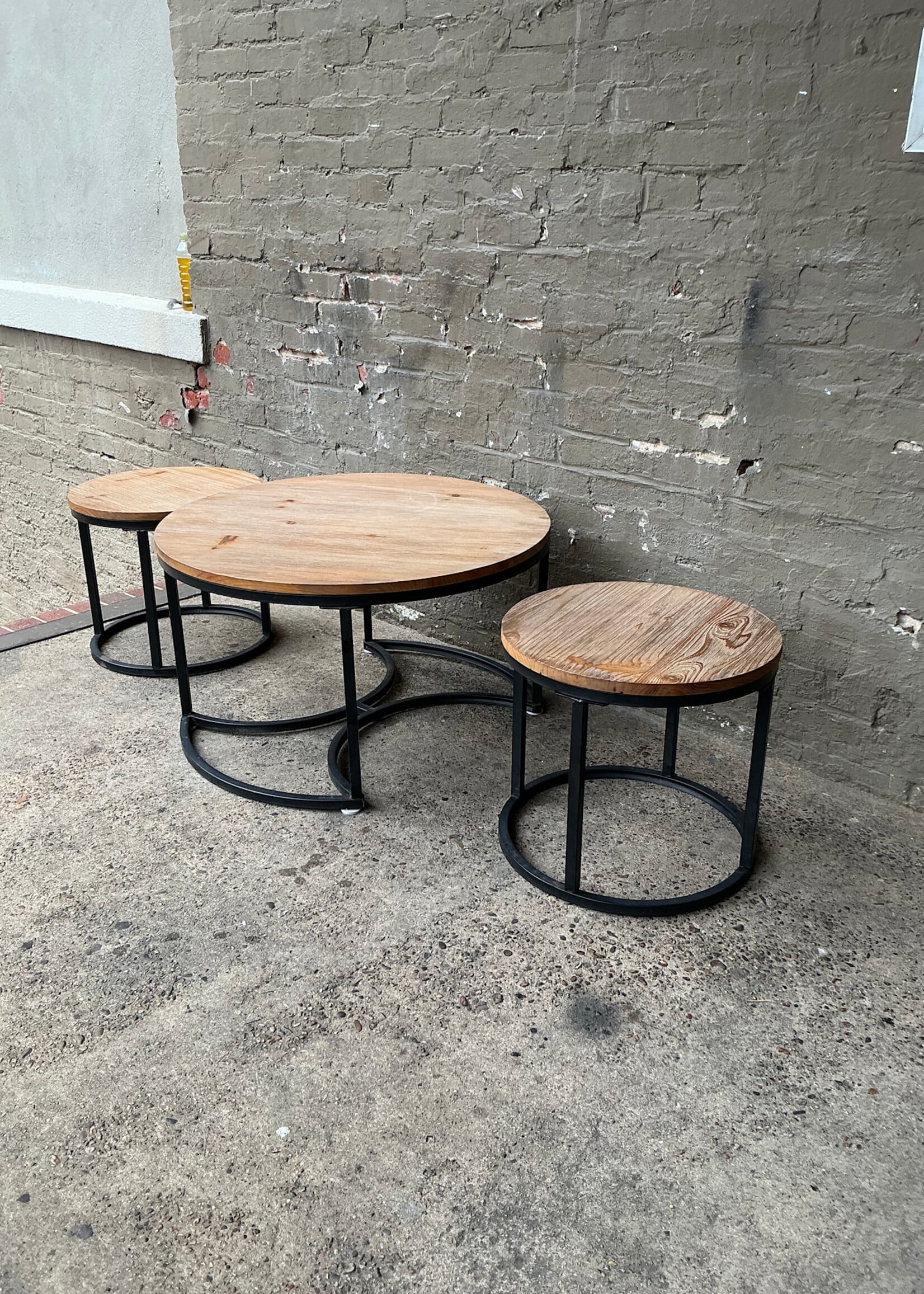 GOODWOOD Three Piece Pine Nesting Tables